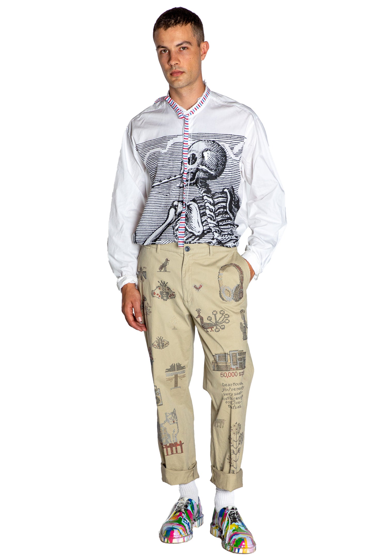 'NEEDLEPOINT NEUTRAL' CHINO - - Libertine