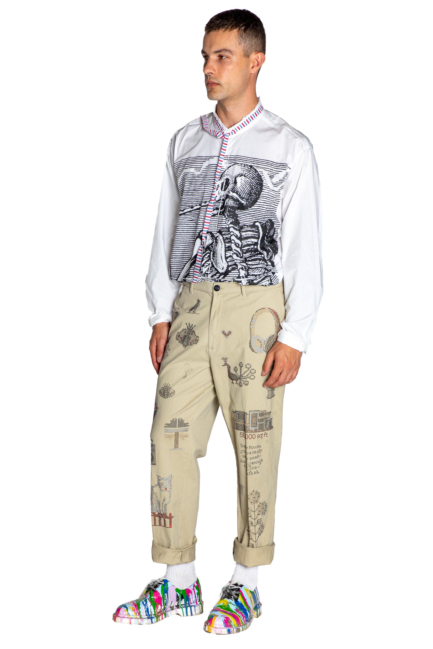 'NEEDLEPOINT NEUTRAL' CHINO - - Libertine