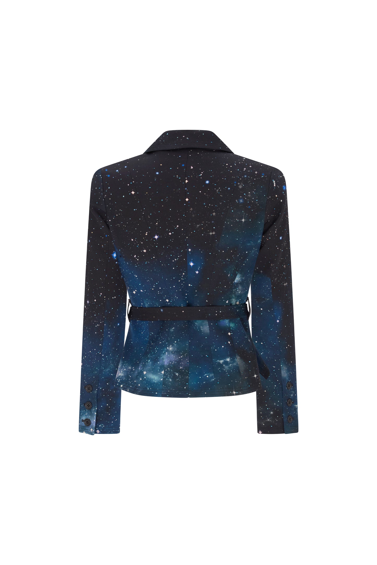 'INTERSTELLAR DIAMANTE' BELTED JACKET