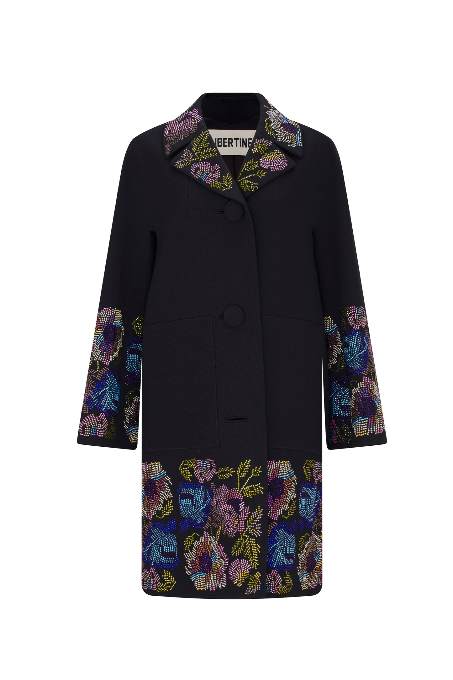 'MOSAIC FLORAL' PATCH POCKET COAT - - Libertine