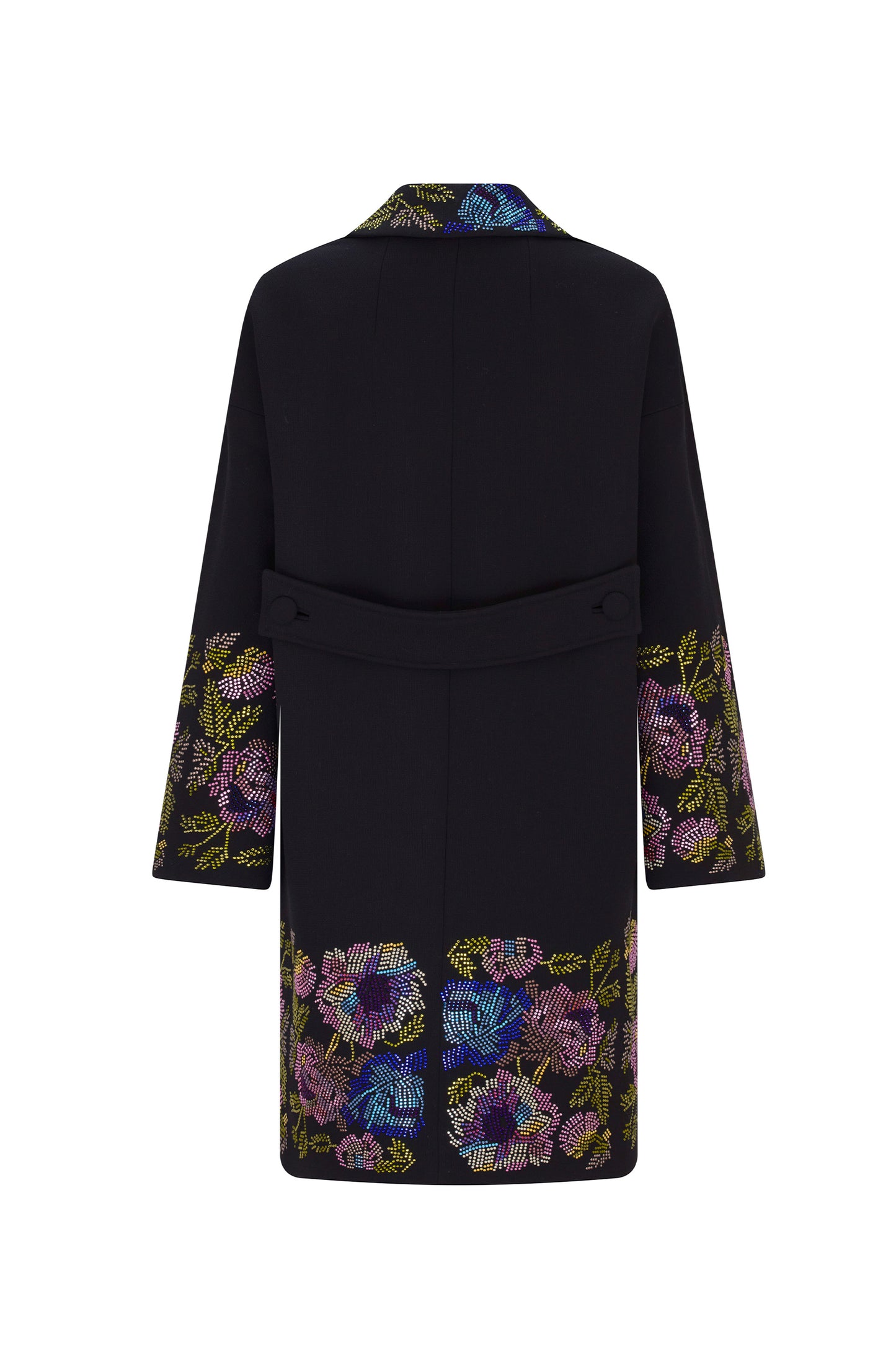 'MOSAIC FLORAL' PATCH POCKET COAT