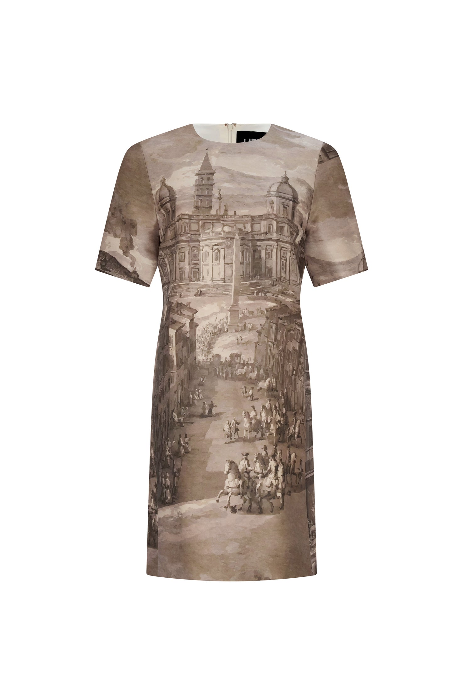 'SEPIA LONDON' SHORT SLEEVE SHIFT DRESS - - Libertine