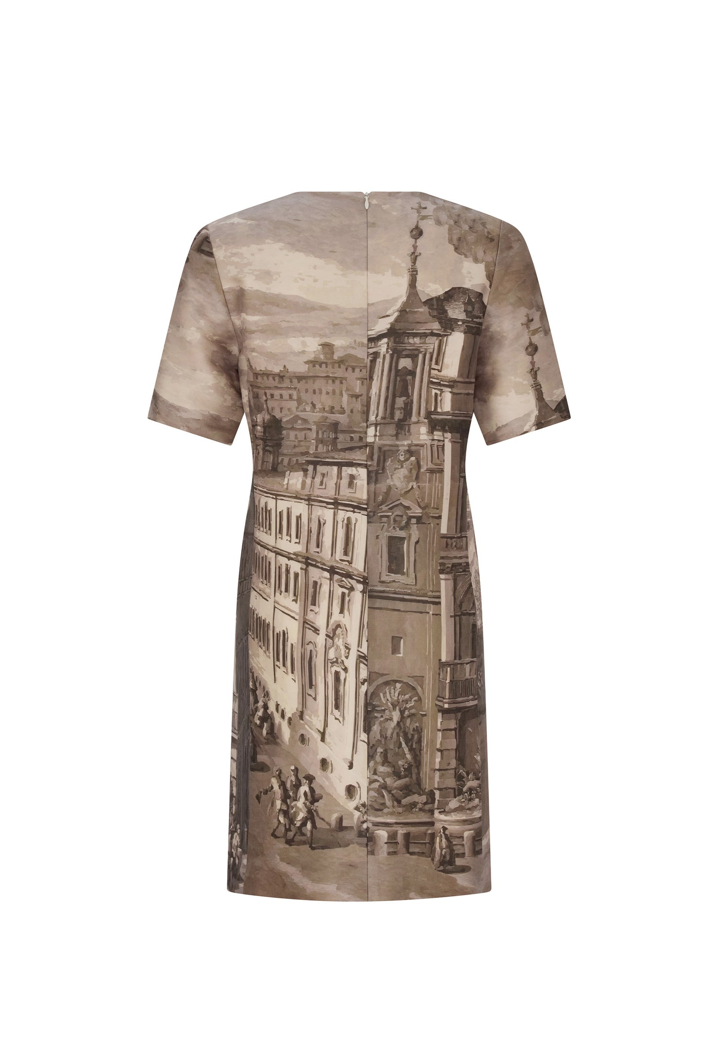 'SEPIA LONDON' SHORT SLEEVE SHIFT DRESS