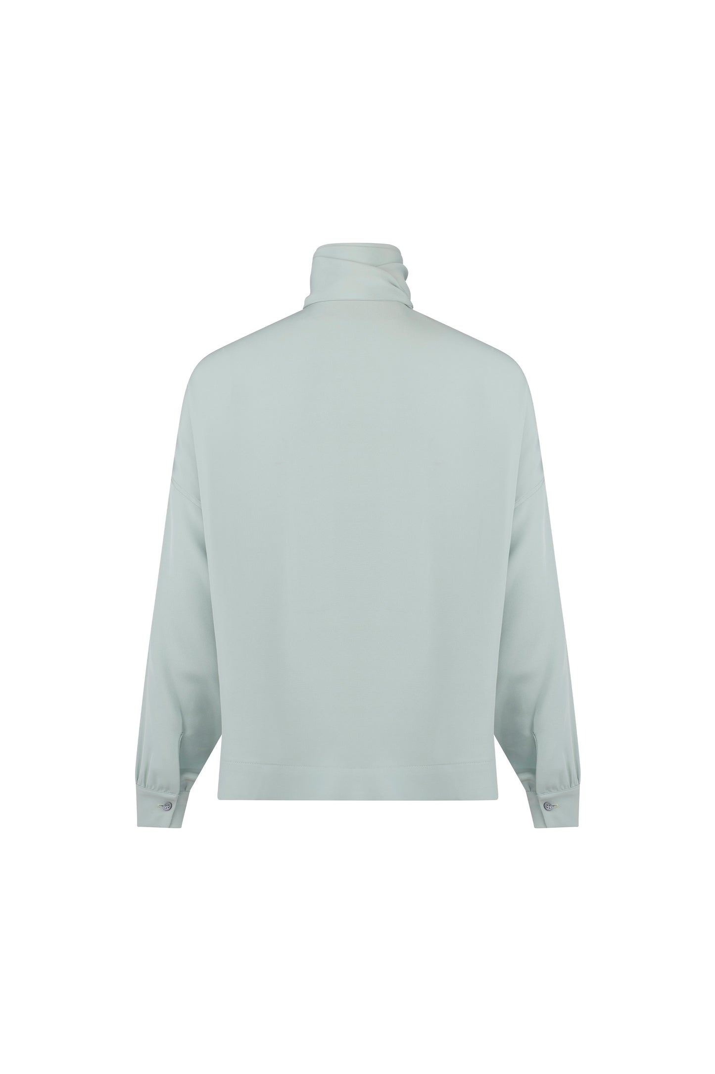 'Powdered Green' Tie Blouse - Women's Tops - Libertine