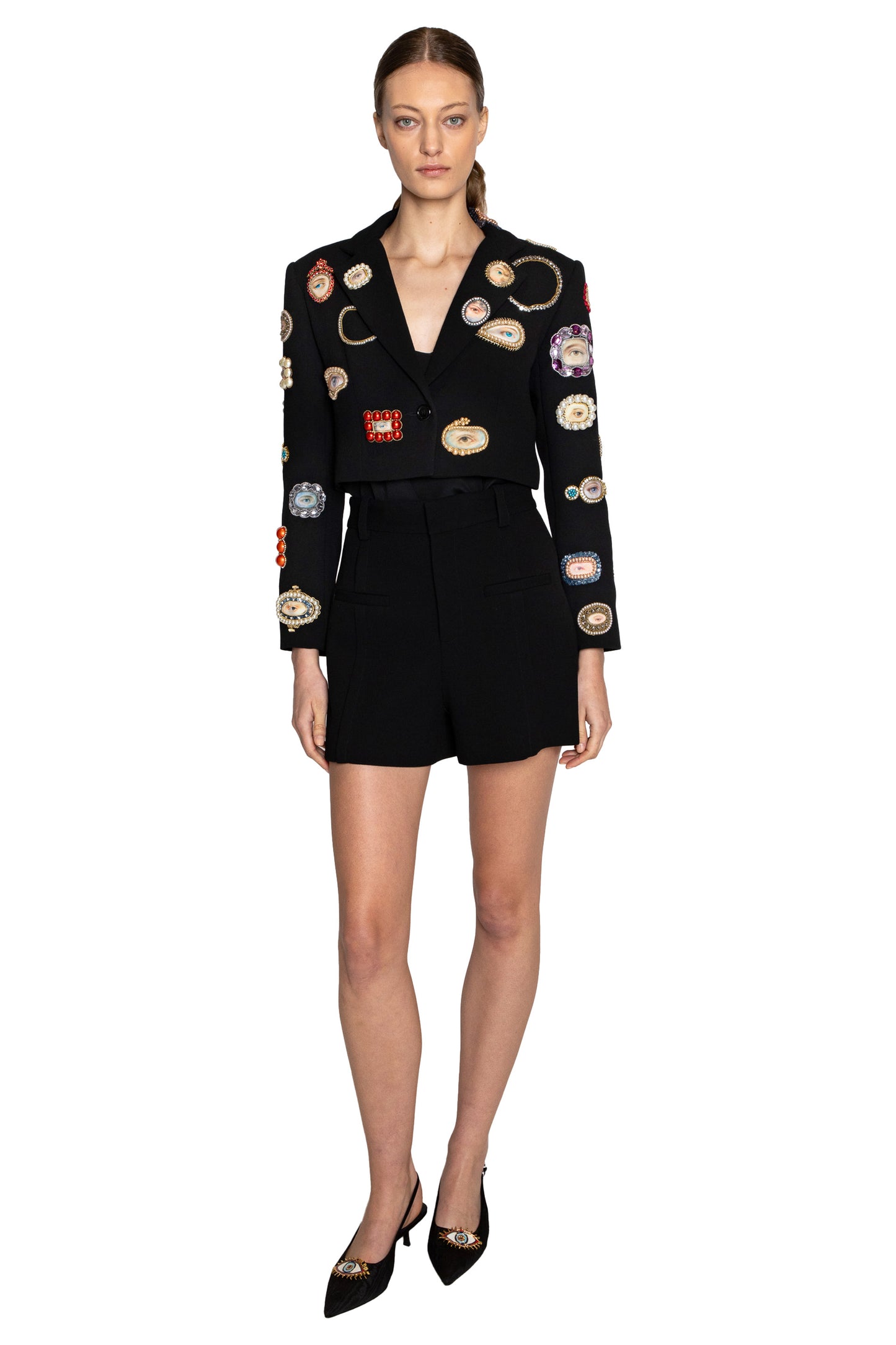 'LOVERS EYE REDUX' EMBELLISHED MARGARET JACKET - - Libertine