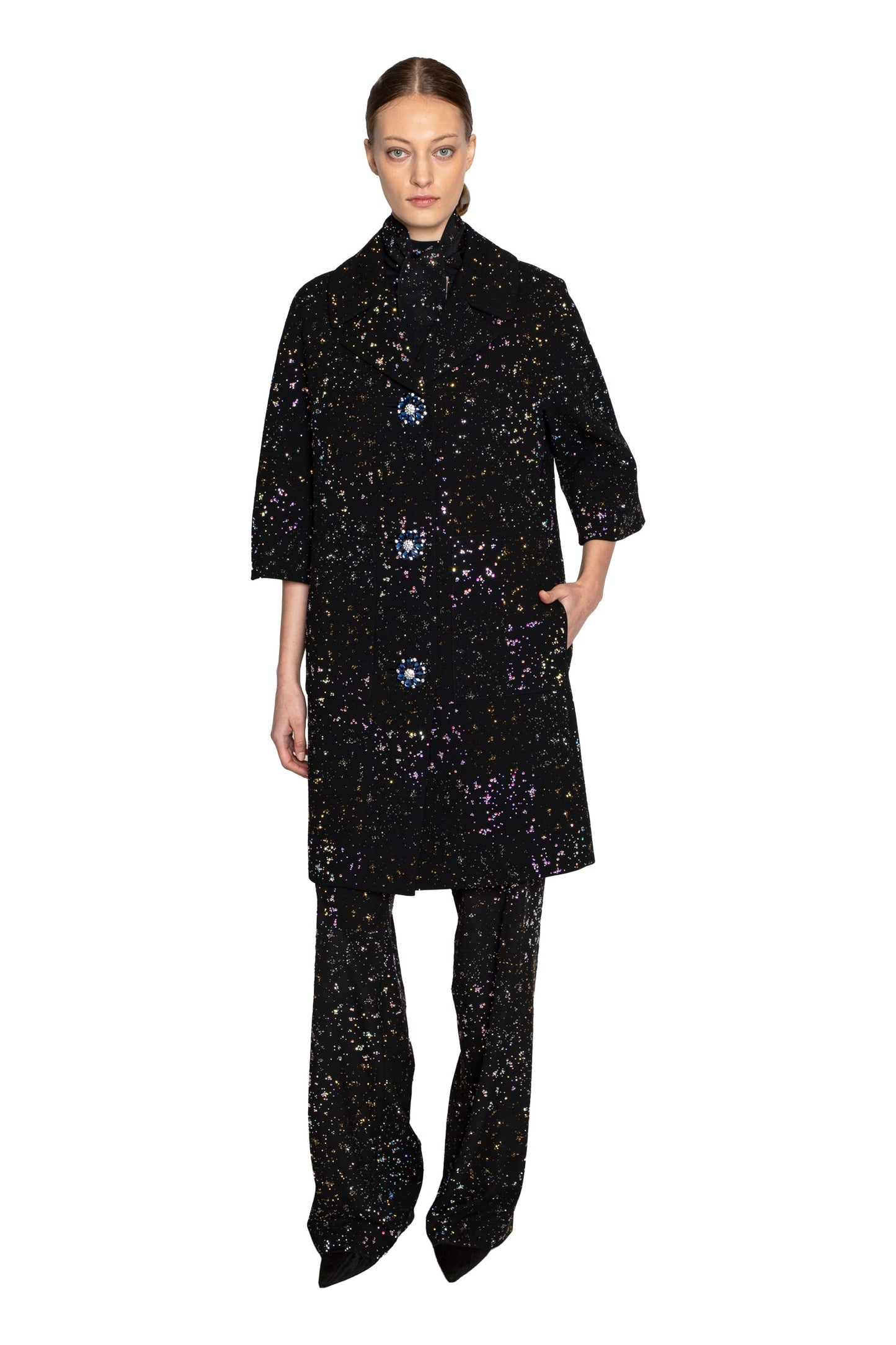 'METEOR SHOWER' PATCH POCKET COAT - - Libertine