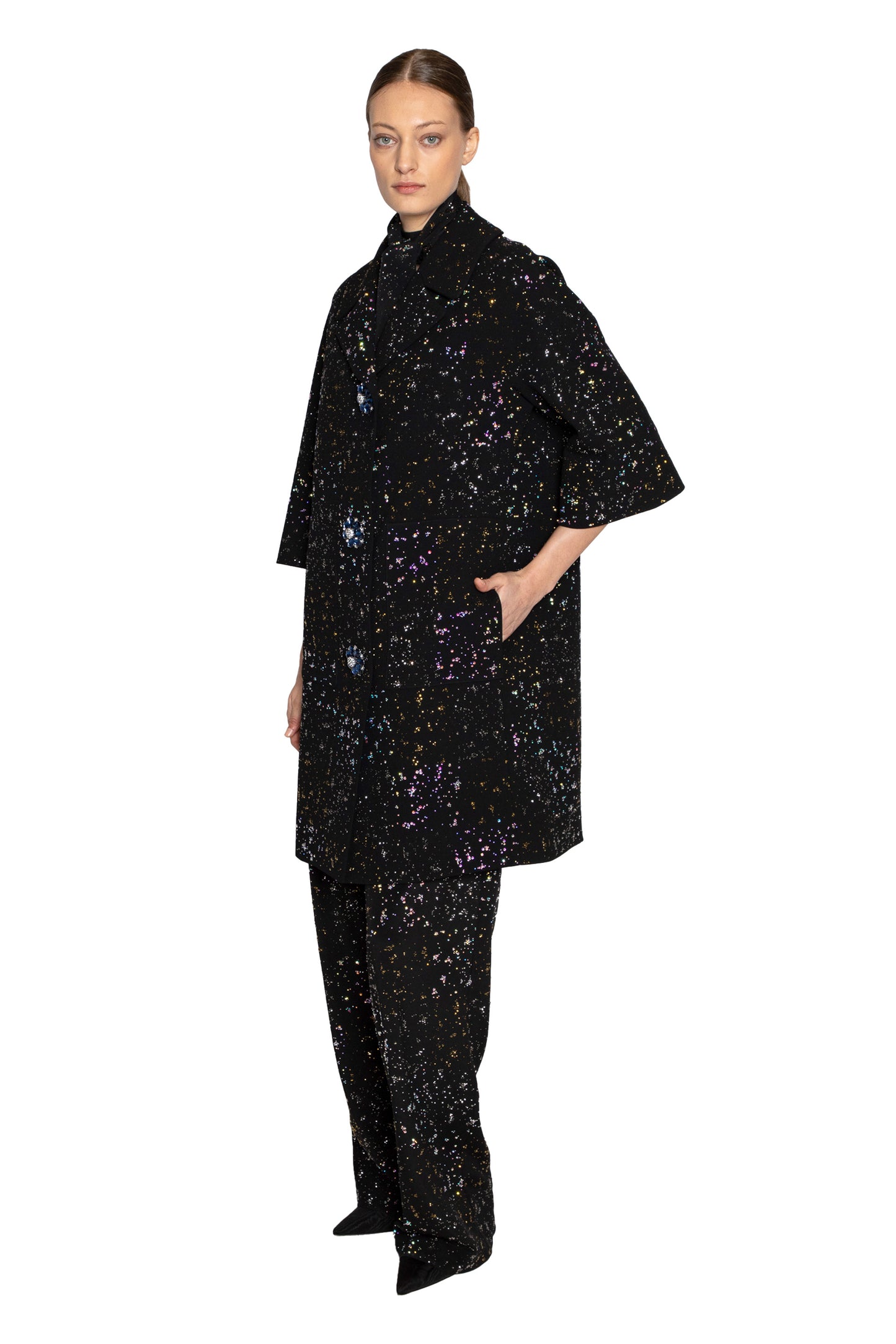 'METEOR SHOWER' PATCH POCKET COAT - - Libertine