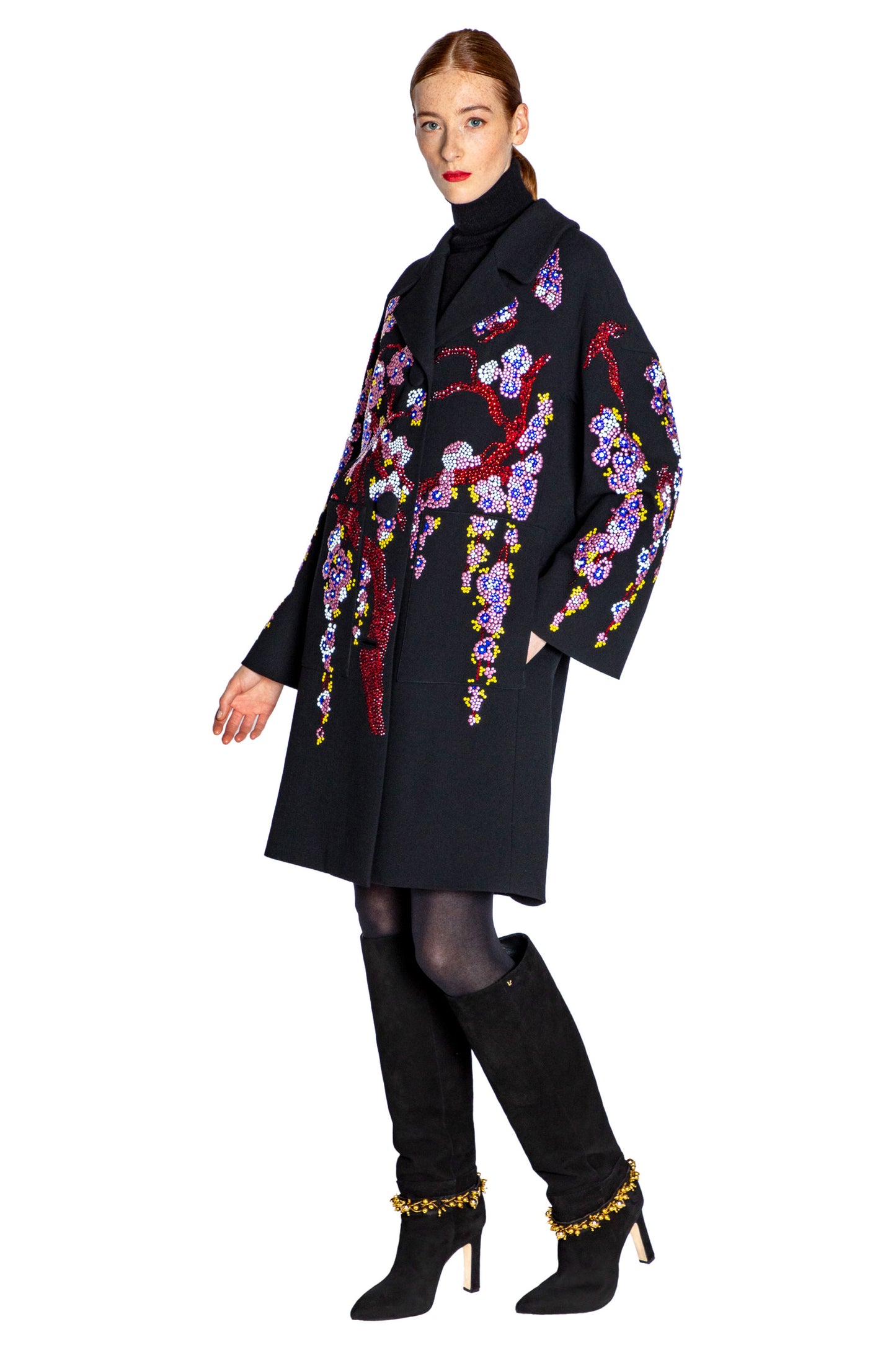 'DECO BLOSSOMS' L/S PATCH POCKET COAT - - Libertine