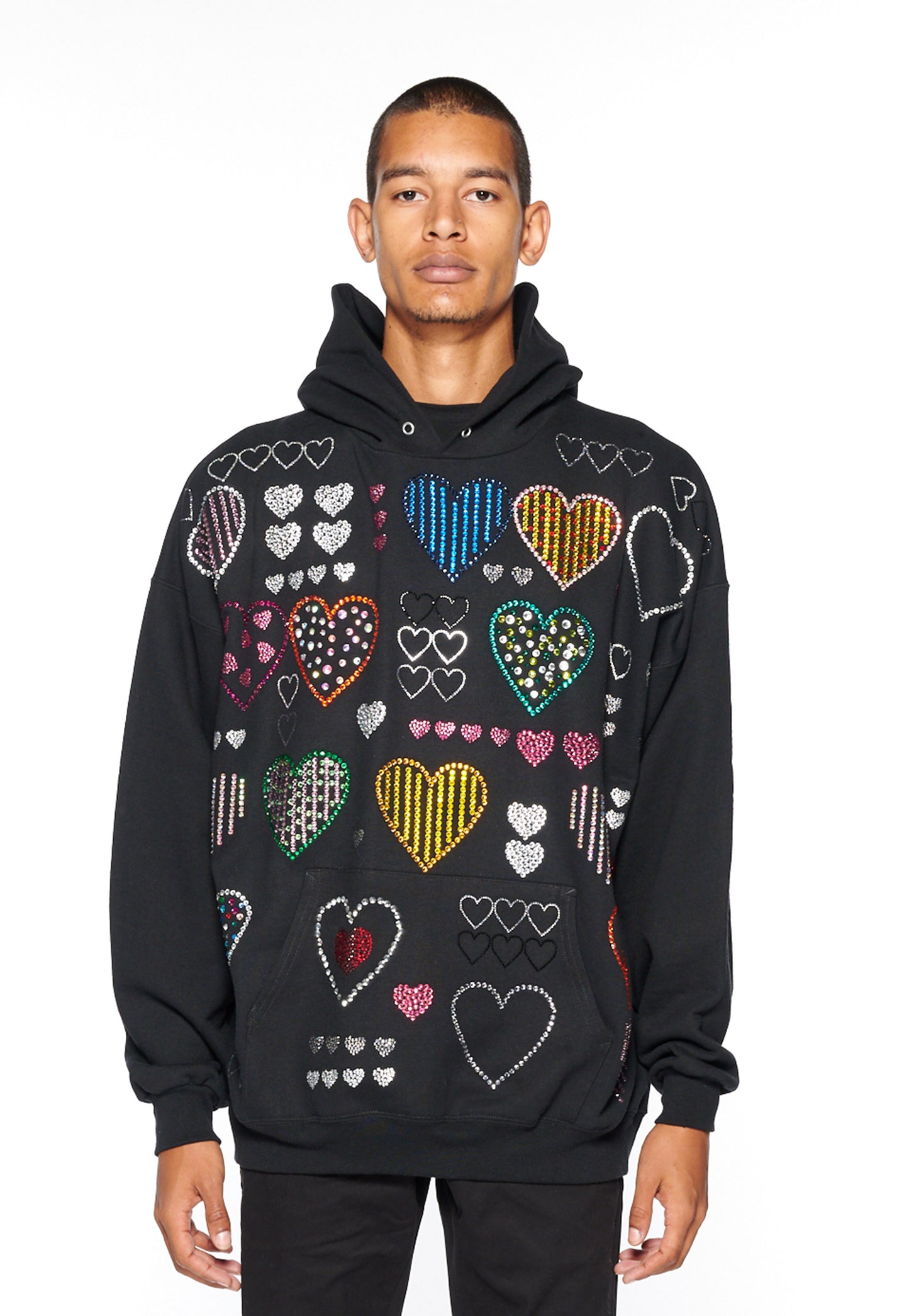 BLACK HEARTS HOODIE - SWEATSHIRTS - Libertine