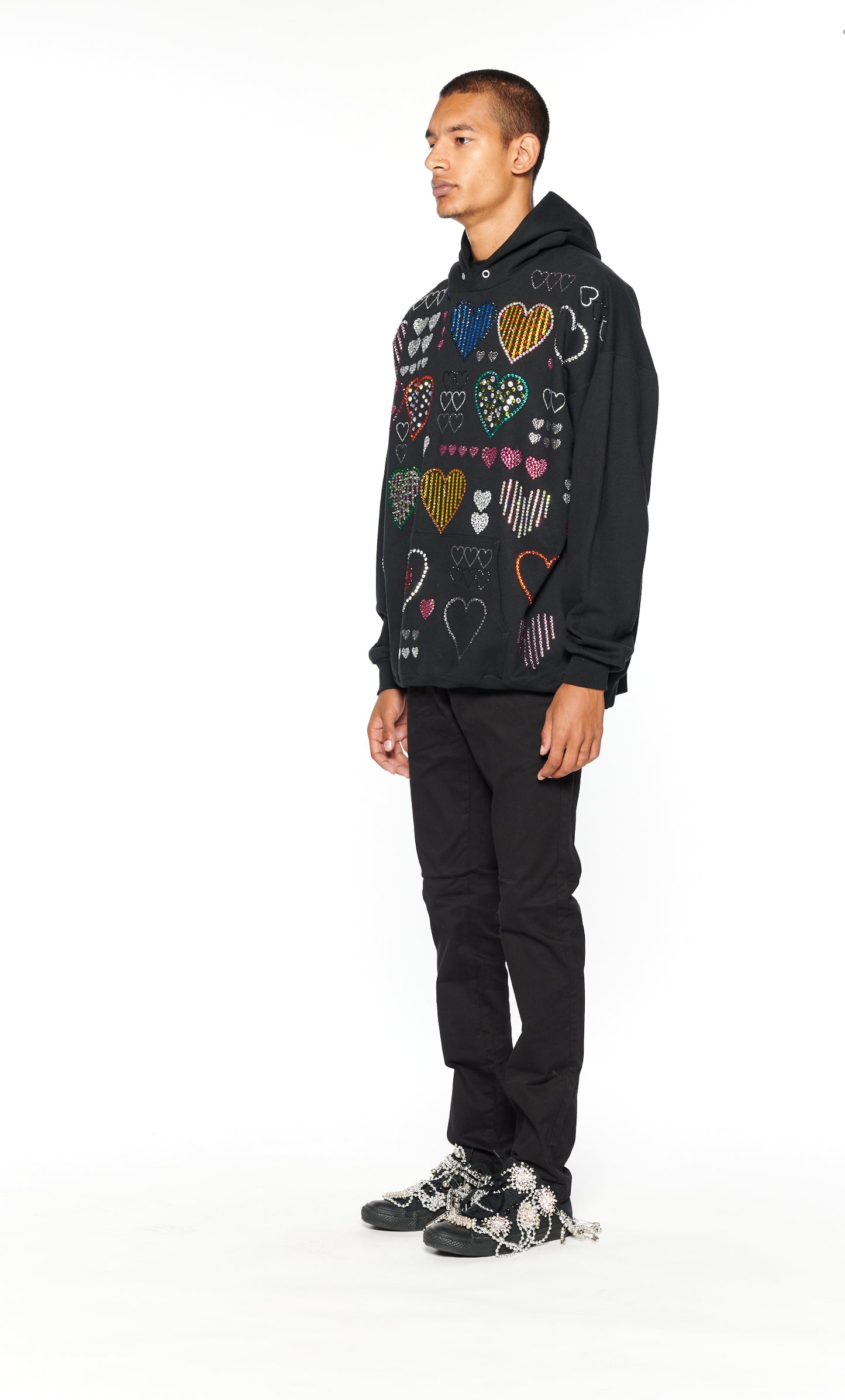 BLACK HEARTS HOODIE - SWEATSHIRTS - Libertine