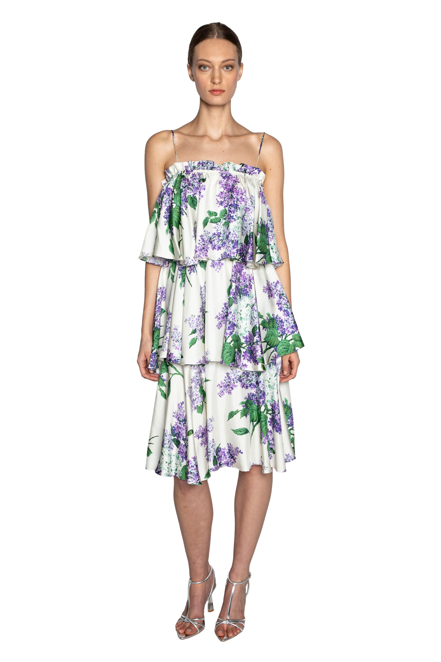 'LILAC GARDEN' CONVERTIBLE RUFFLE DRESS - DRESSES - Libertine