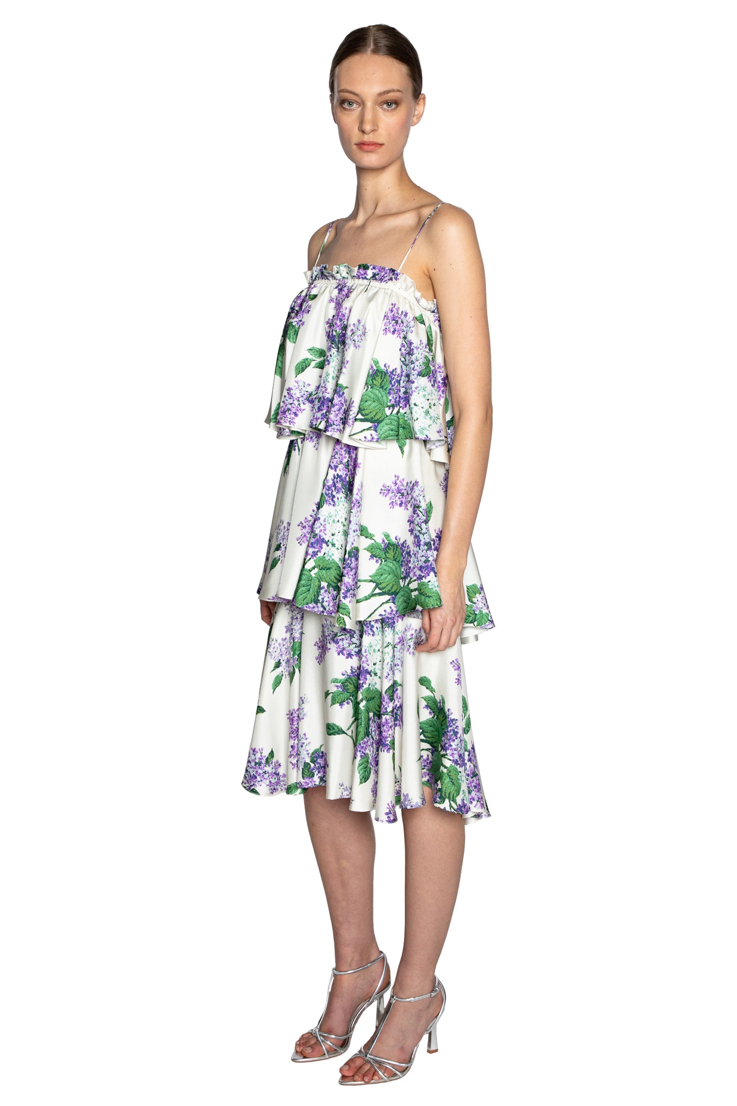 'LILAC GARDEN' CONVERTIBLE RUFFLE DRESS - DRESSES - Libertine