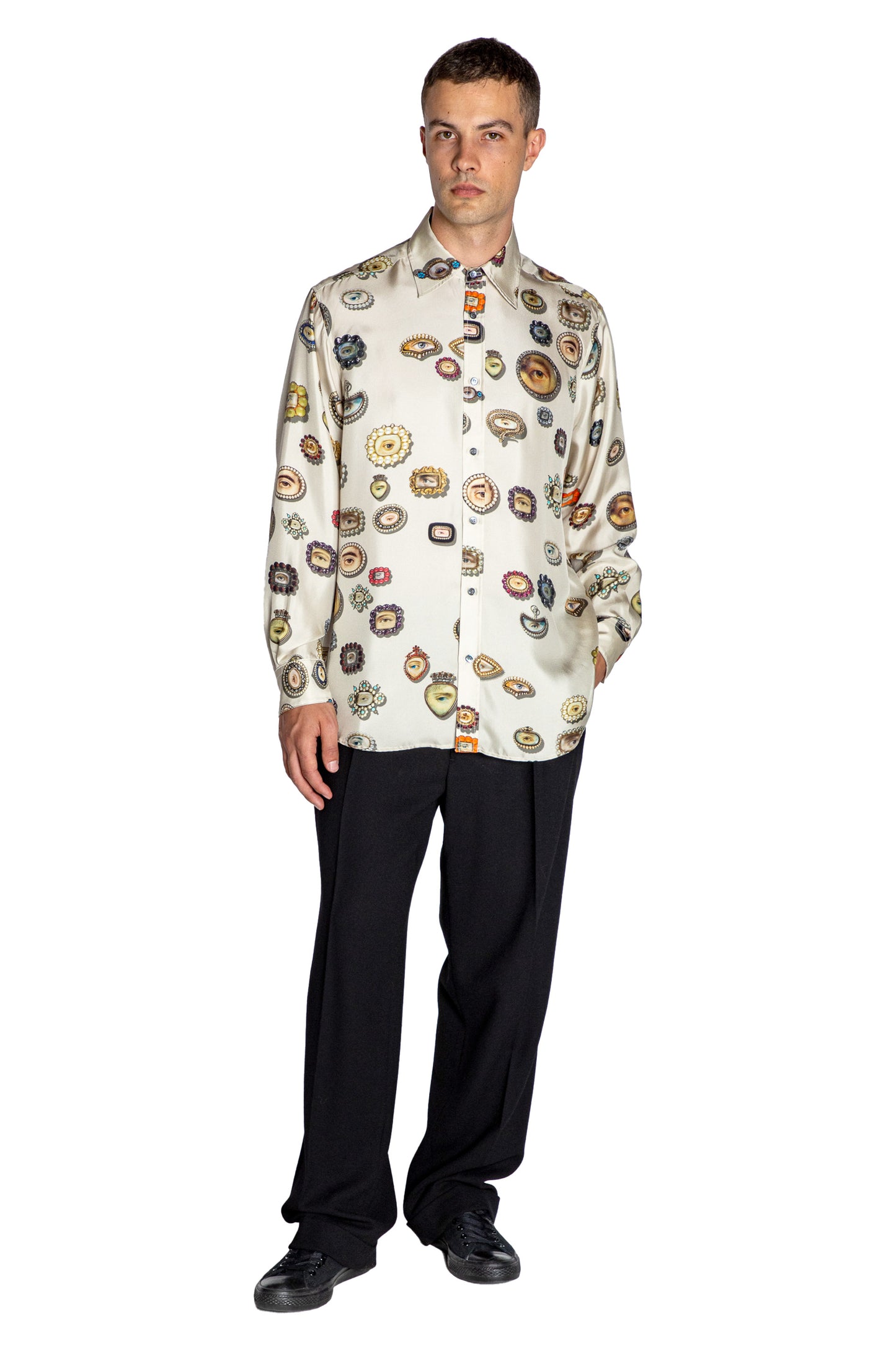 'IVORY LOVERS EYES' CLASSIC SHIRT - - Libertine