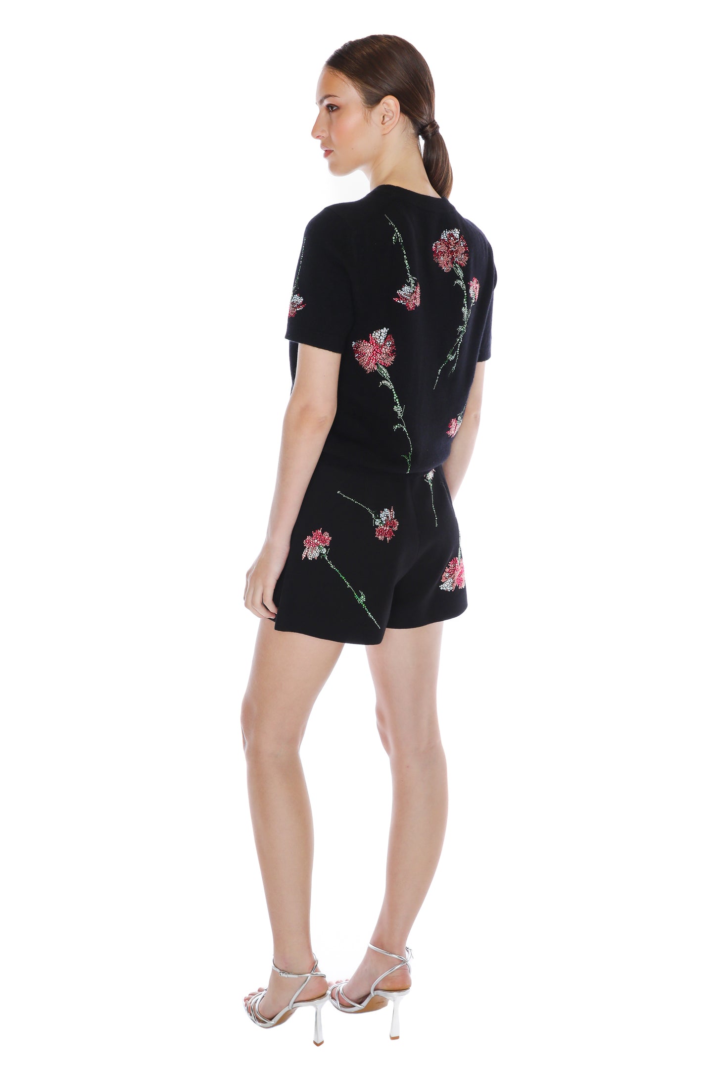 'CECIL BEATON PINK CARNATION' SHORT SLEEVE PULLOVER - - Libertine