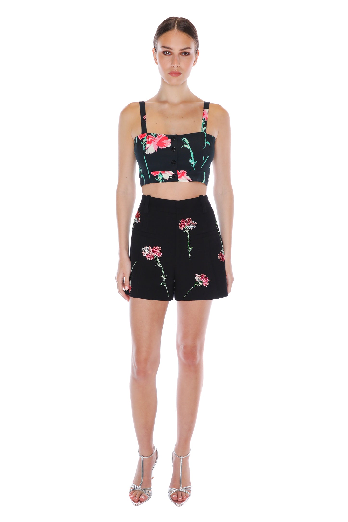 'CECIL BEATON PINK CARNATION' SAINT TROPEZ TOP - - Libertine