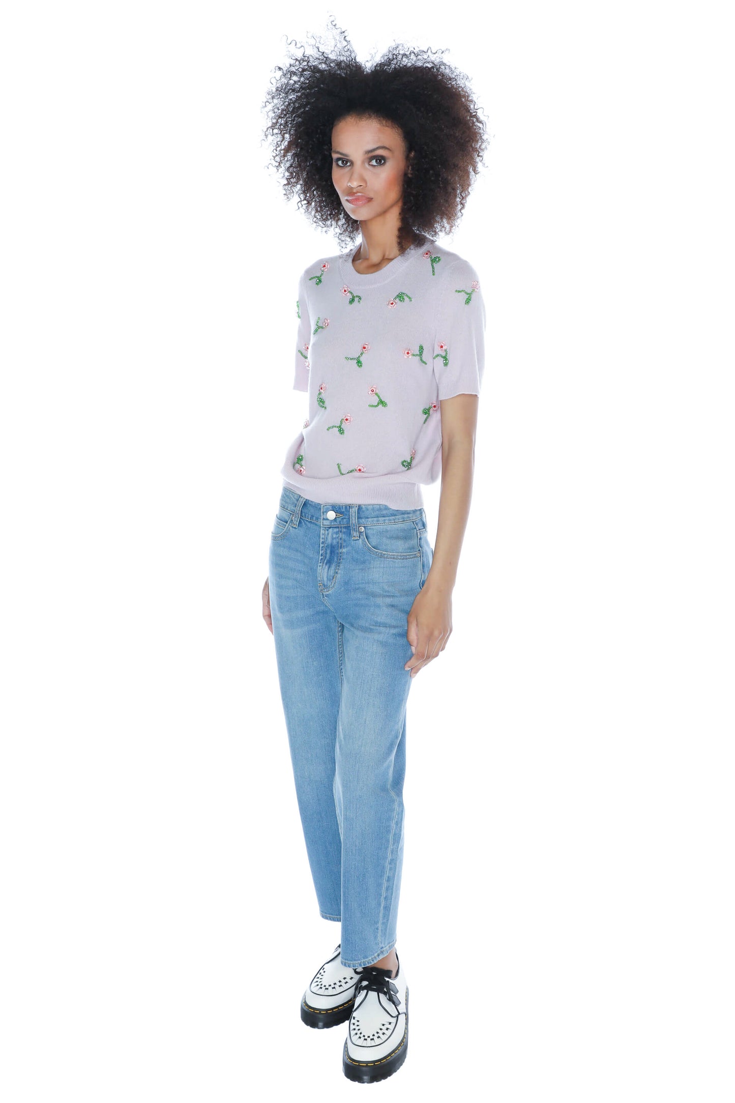 'GLASS FLOWERS' SHORT SLEEVE PULLOVER - - Libertine