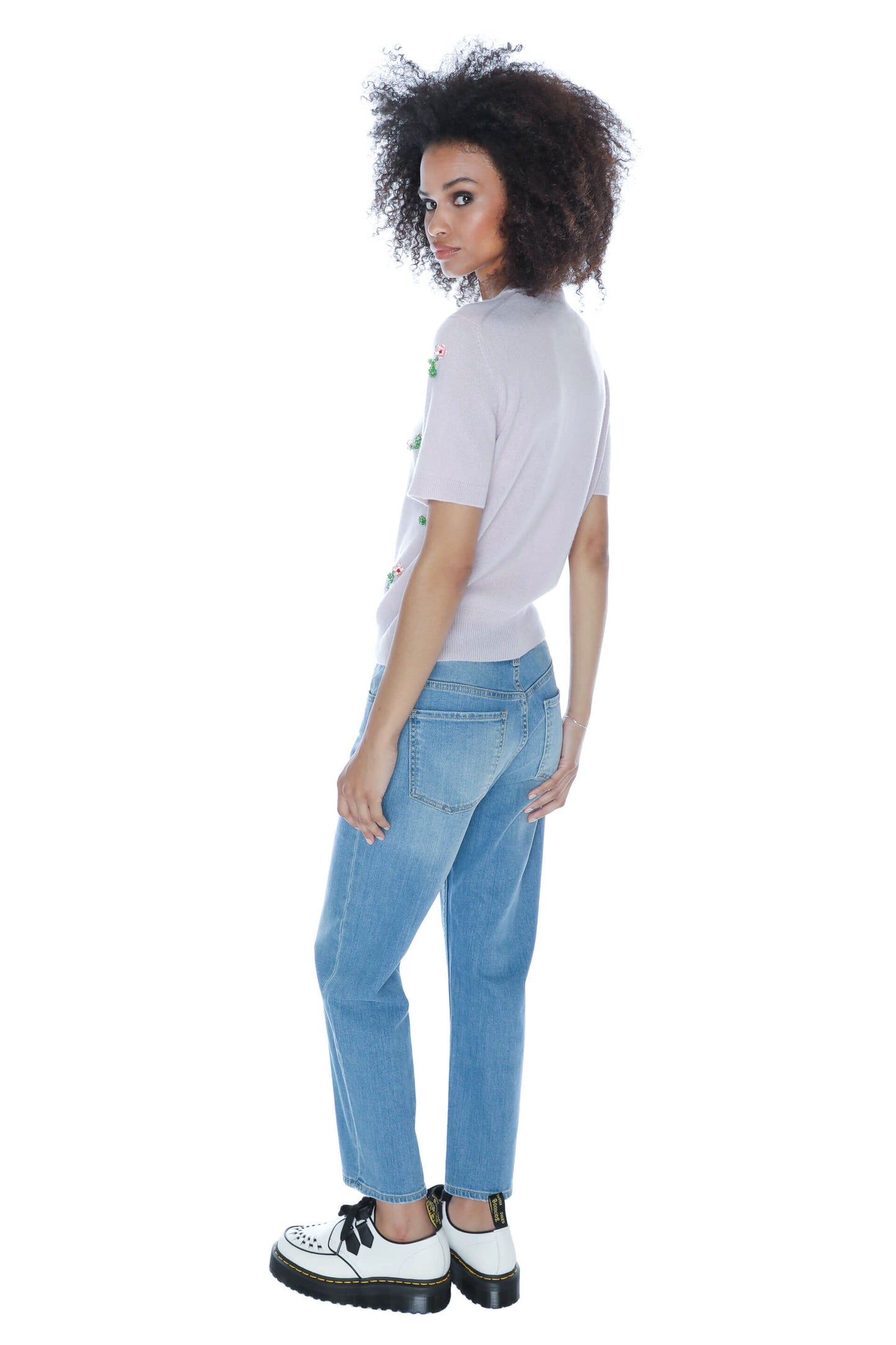 'GLASS FLOWERS' SHORT SLEEVE PULLOVER - - Libertine