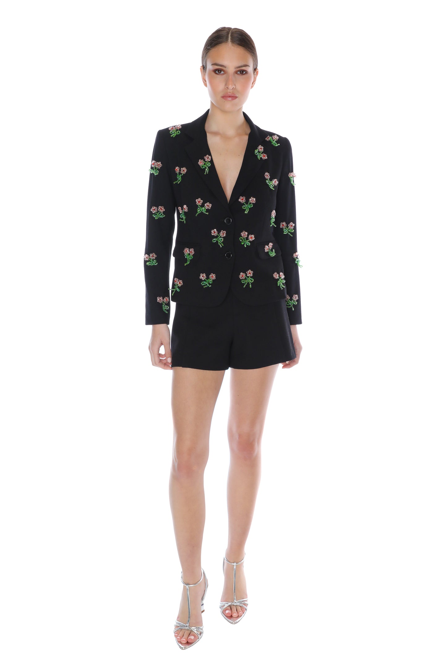 'GLASS FLOWERS' L/S SHORT JACKET - - Libertine