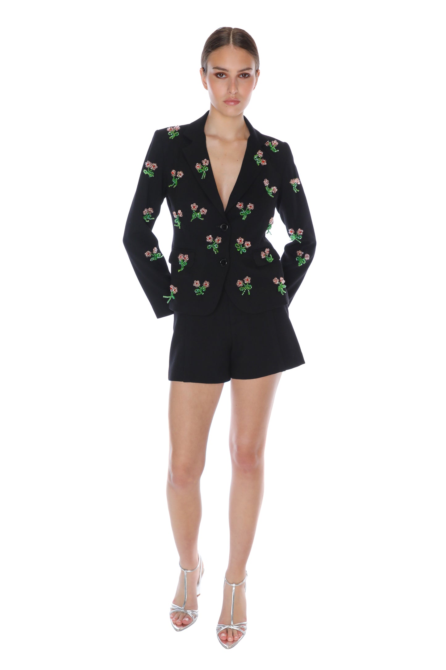 'GLASS FLOWERS' L/S SHORT JACKET - - Libertine