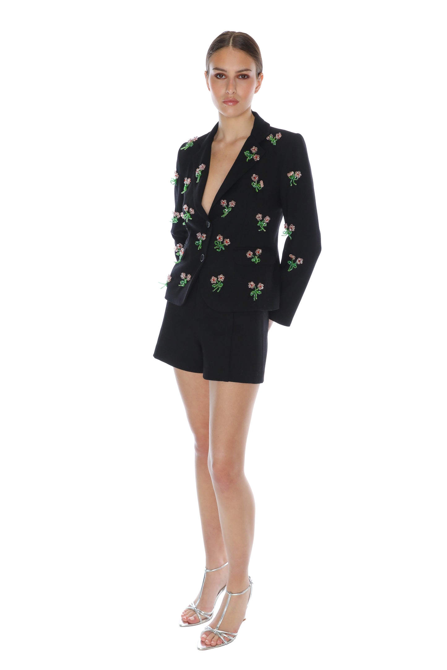'GLASS FLOWERS' L/S SHORT JACKET - - Libertine