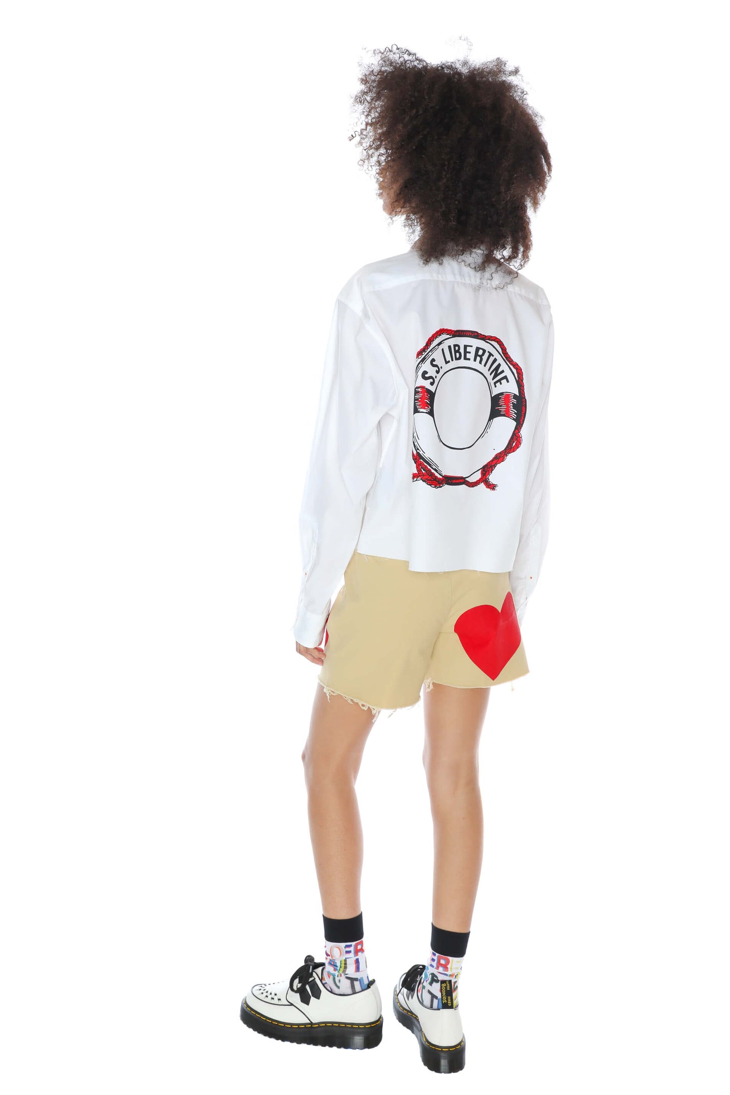 'S.S LIBERTINE' CROPPED CLASSIC SHIRT - - Libertine