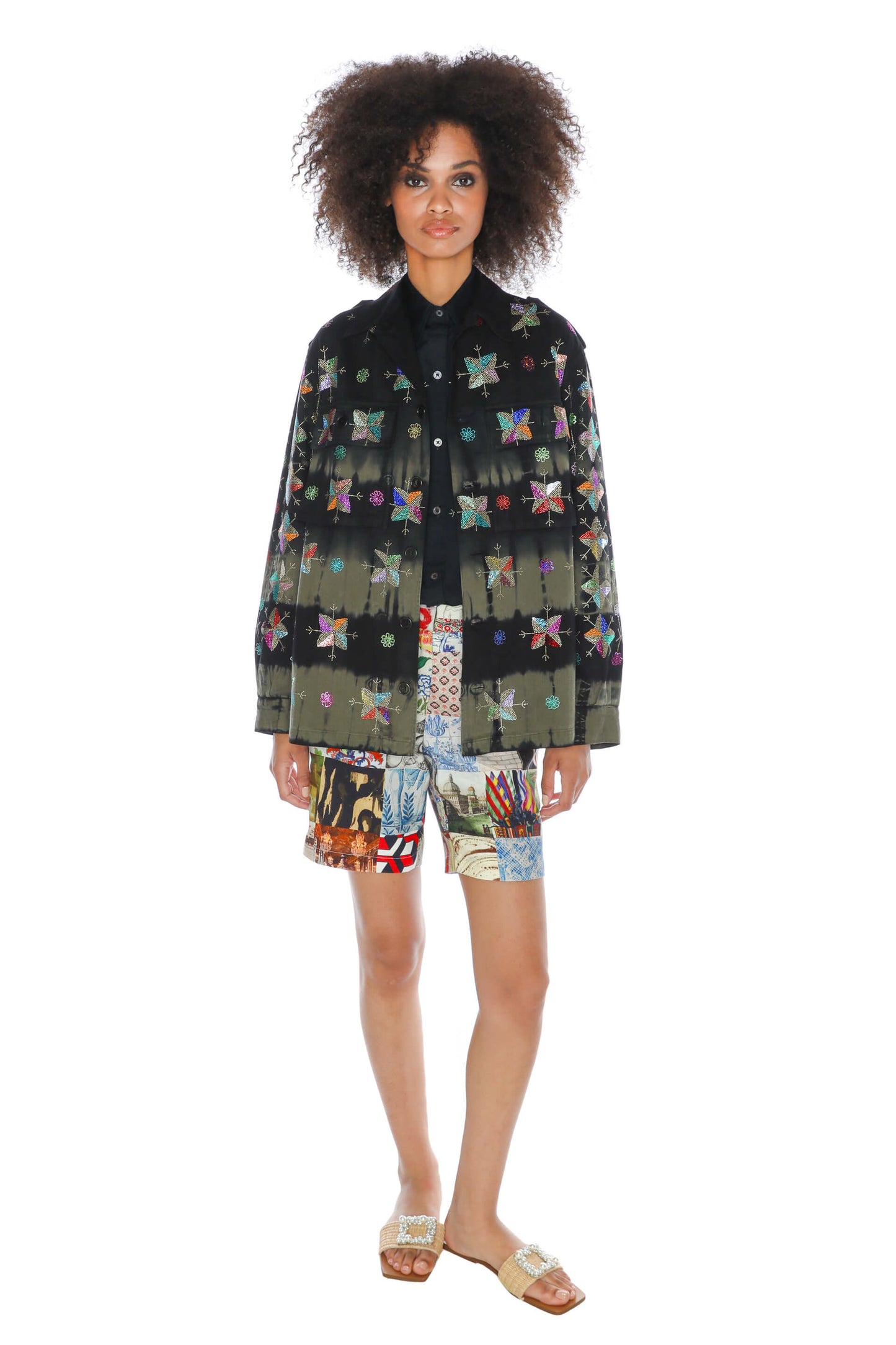 'ATLAS MOUNTAINS' TIE DYE VINTAGE FRENCH MILITARY JACKET - - Libertine