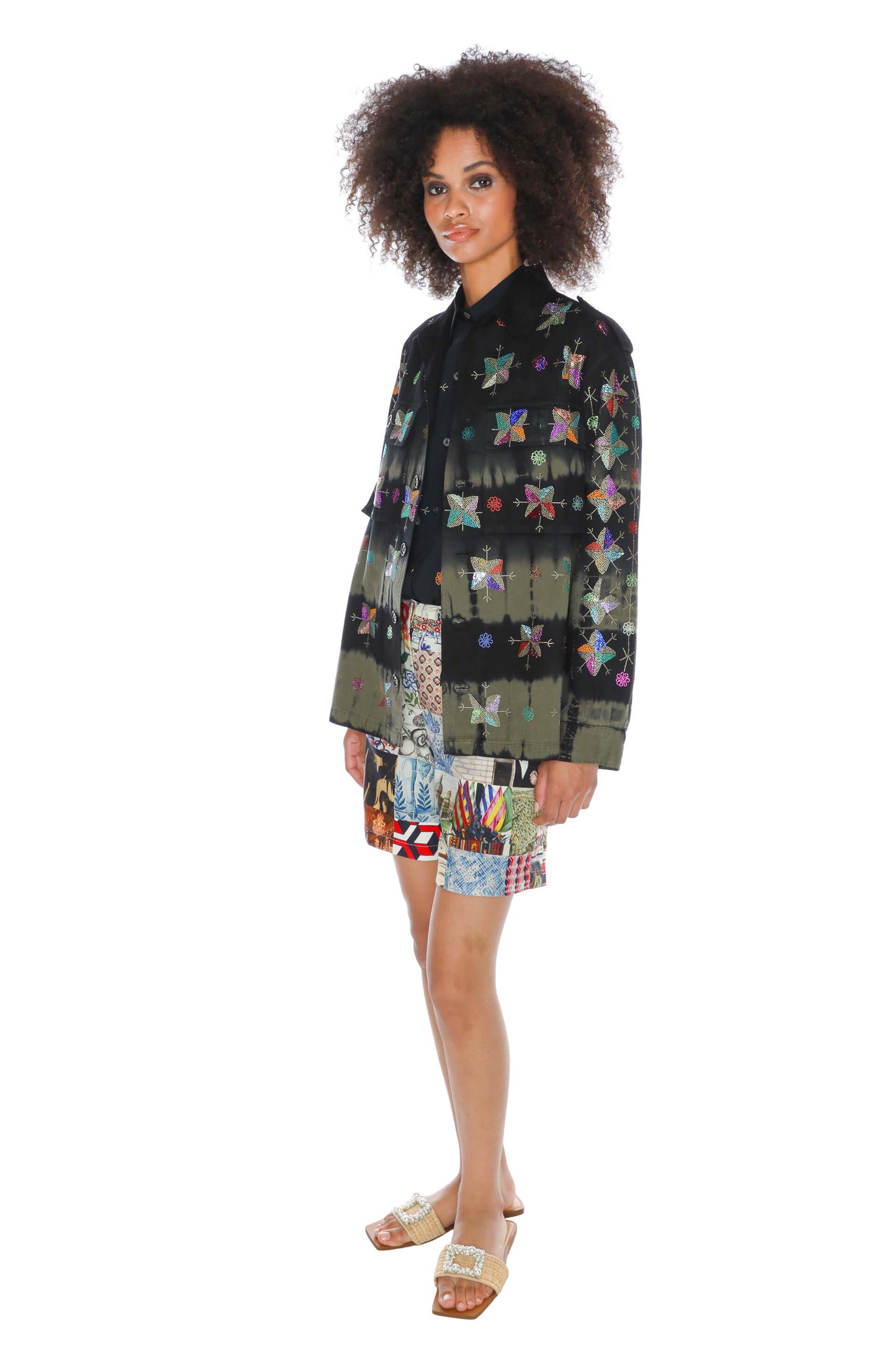 'ATLAS MOUNTAINS' TIE DYE VINTAGE FRENCH MILITARY JACKET - - Libertine