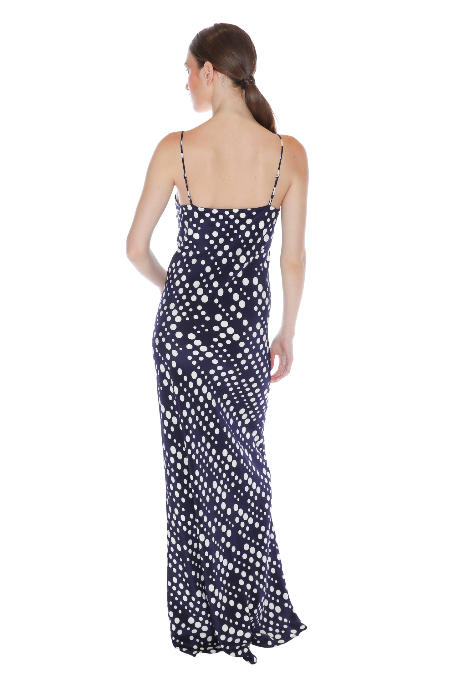 'DOT DOTISM' MAXI BIAS SLIP DRESS - DRESSES - Libertine