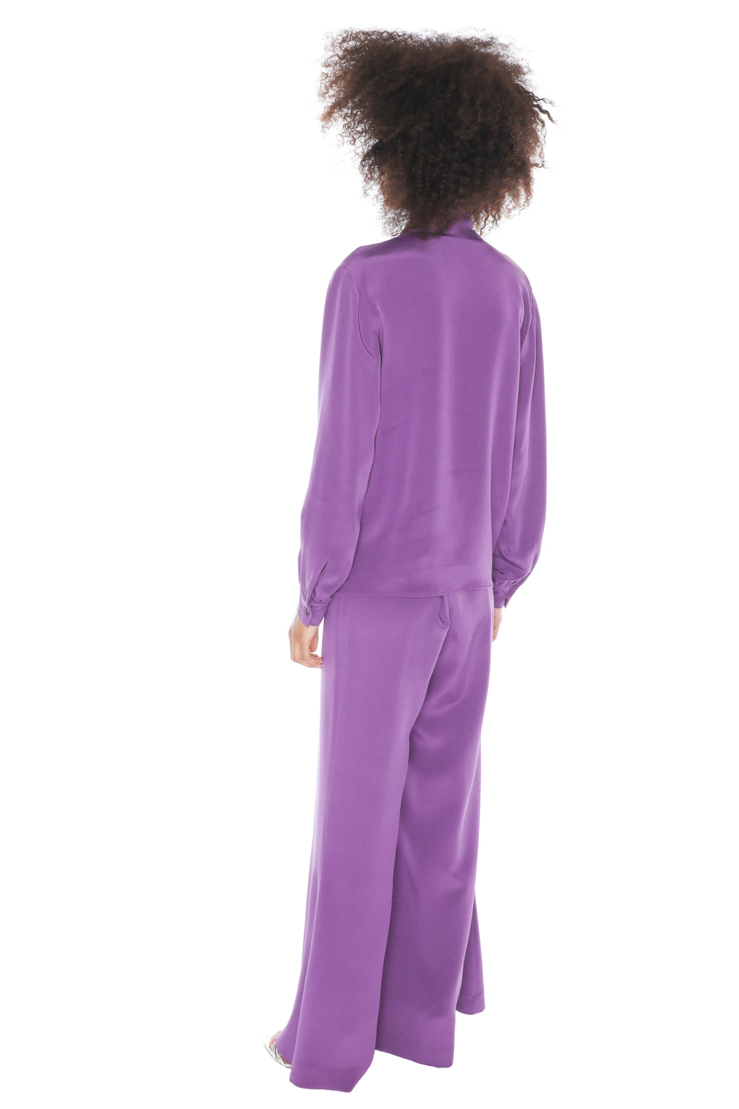 'FAUVE MAUVE' SLIM KEITH TIE BLOUSE - - Libertine