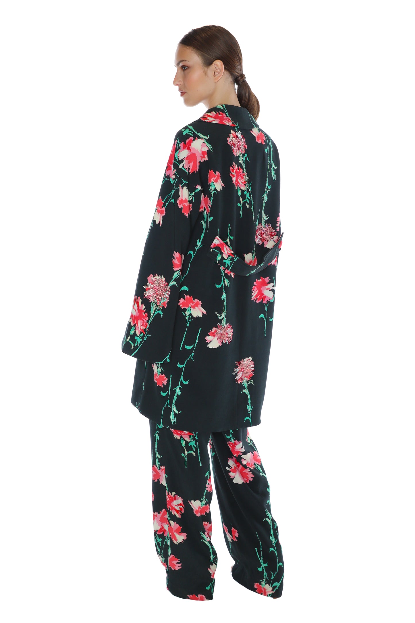 'CECIL BEATON PINK CARNATION' L/S PATCH POCKET COAT - - Libertine