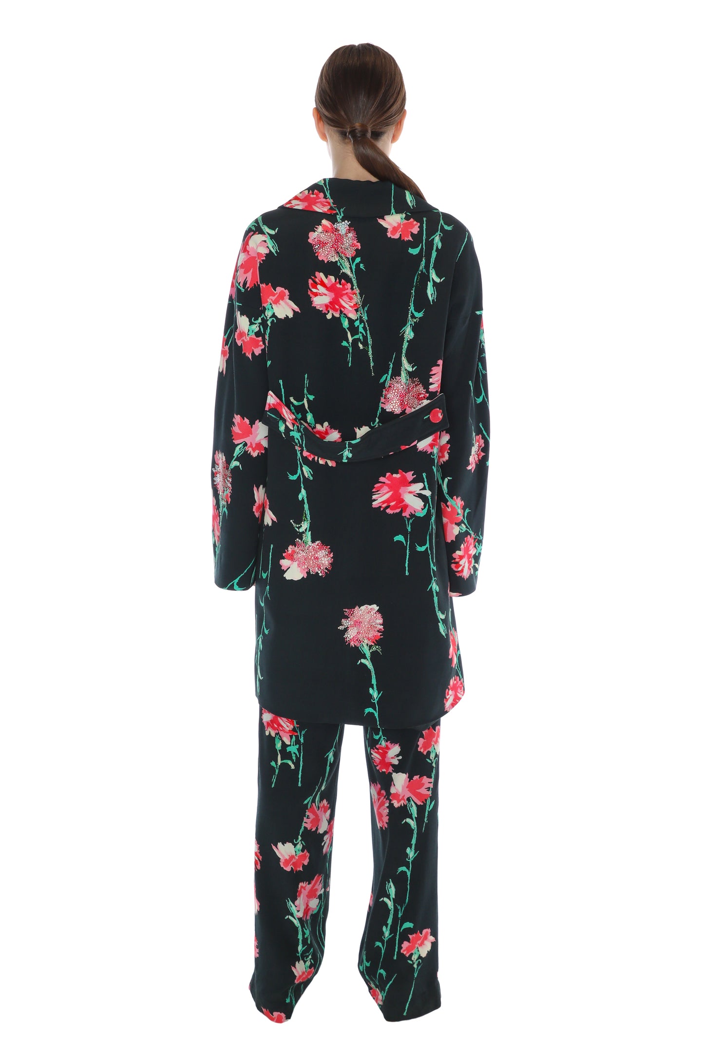 'CECIL BEATON PINK CARNATION' L/S PATCH POCKET COAT - - Libertine