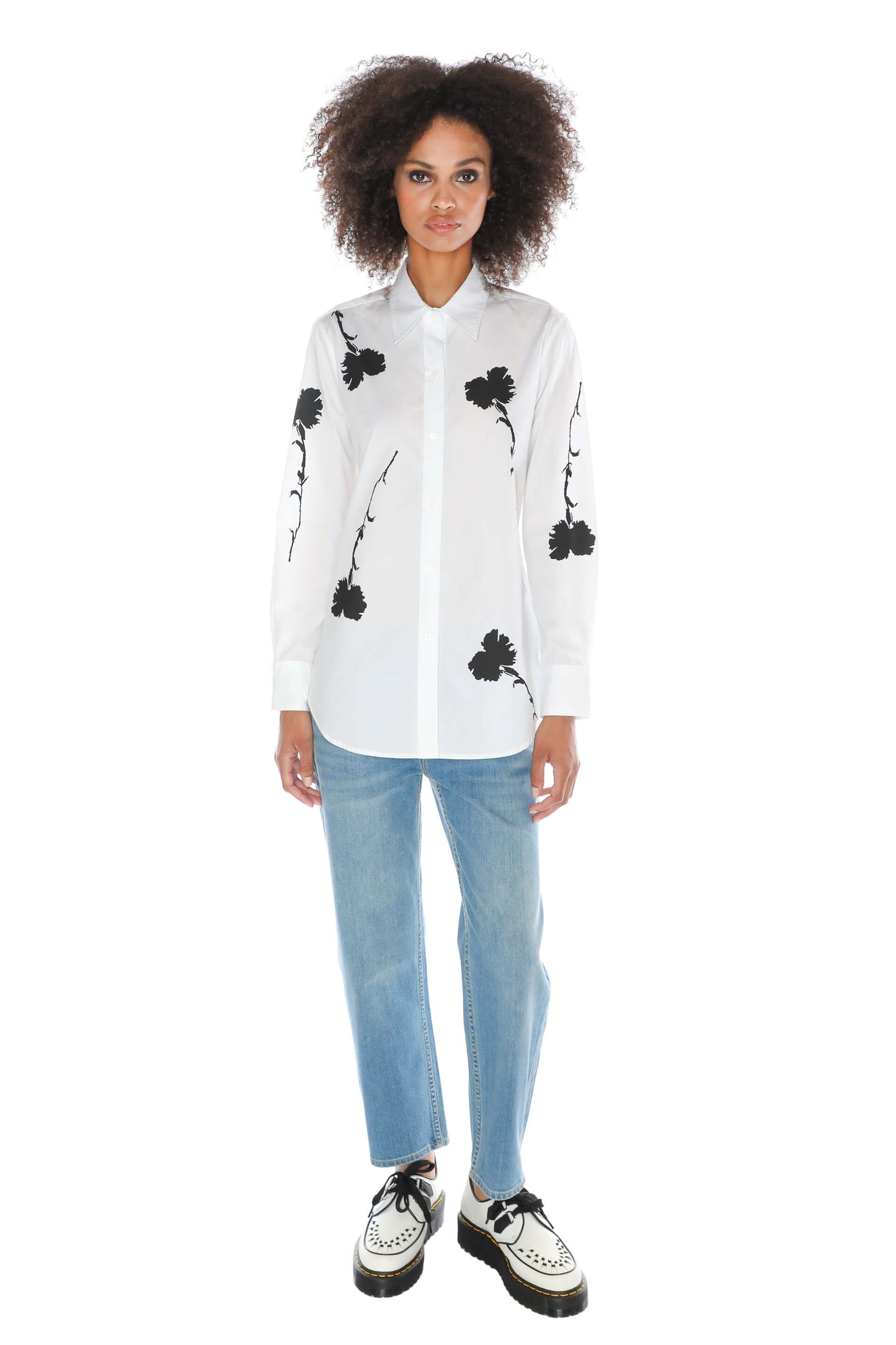 'CECIL BEATON CARNATION SILHOUETTE' NEW CLASSIC SHIRT - - Libertine