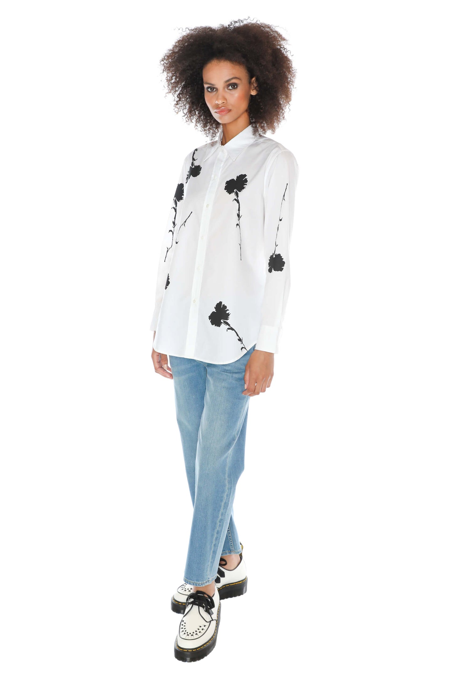'CECIL BEATON CARNATION SILHOUETTE' NEW CLASSIC SHIRT - - Libertine