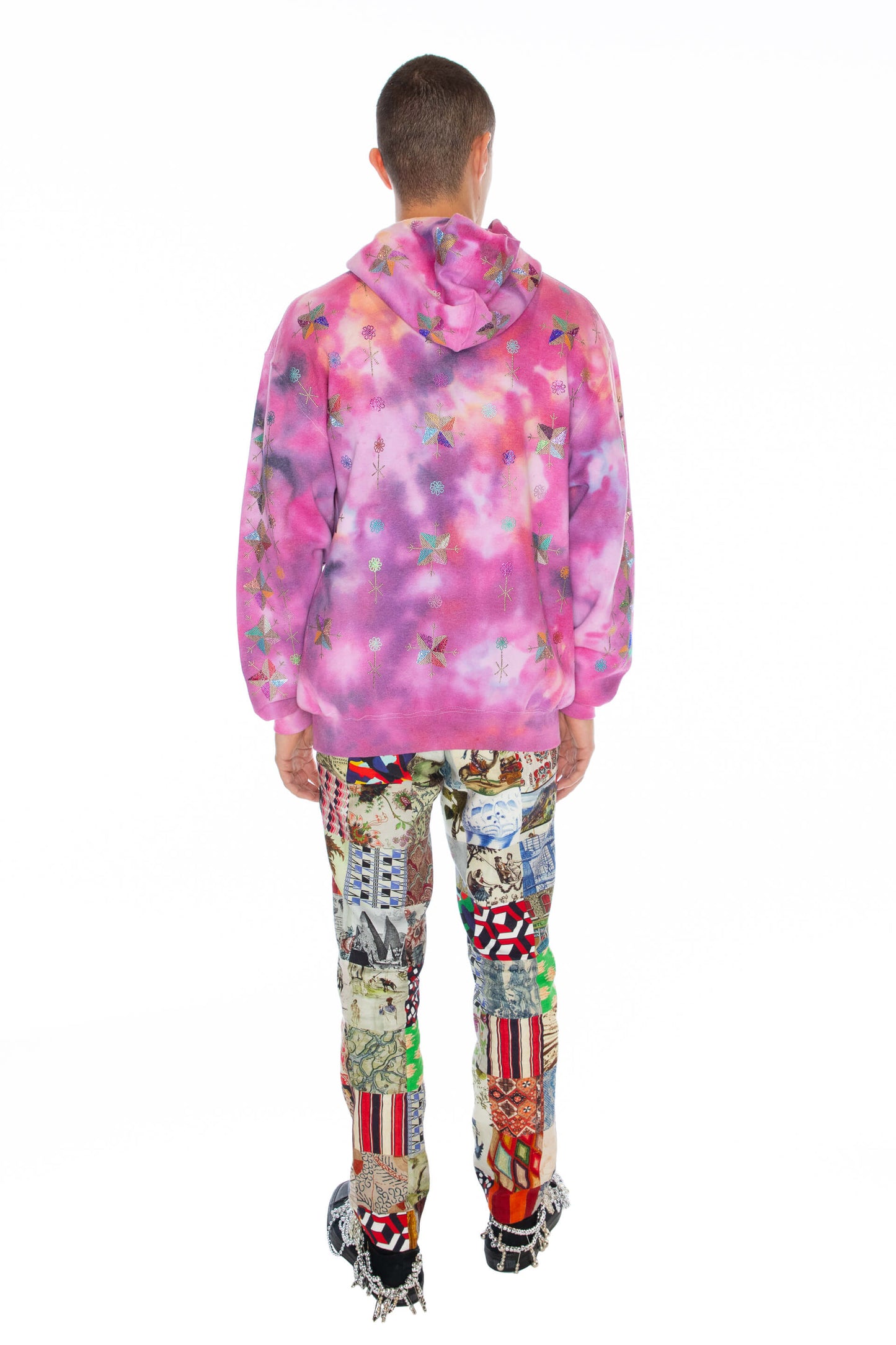 'SMASH IT UP' TIE DYE SLIM HOODIE - - Libertine