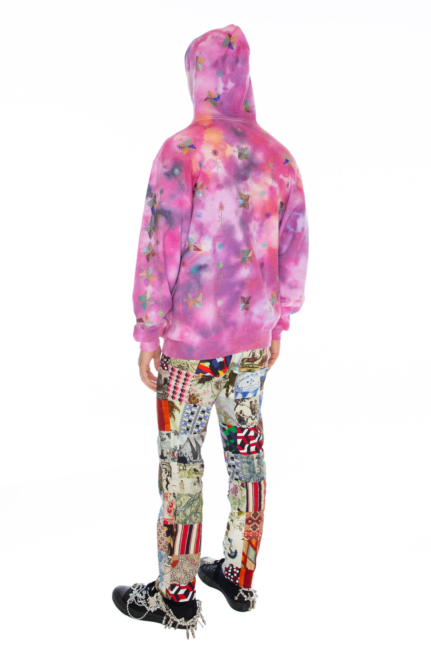 'SMASH IT UP' TIE DYE SLIM HOODIE - - Libertine