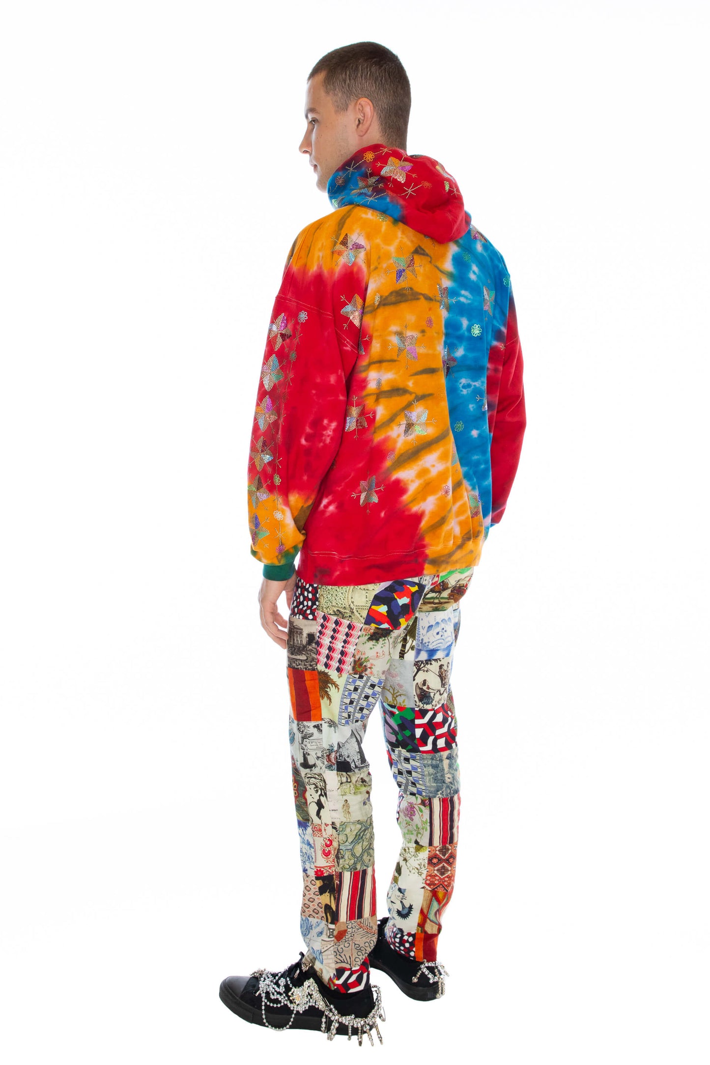 'SMASH IT UP' TIEDYE HOODIE PULLOVER SWEATSHIRT - - Libertine