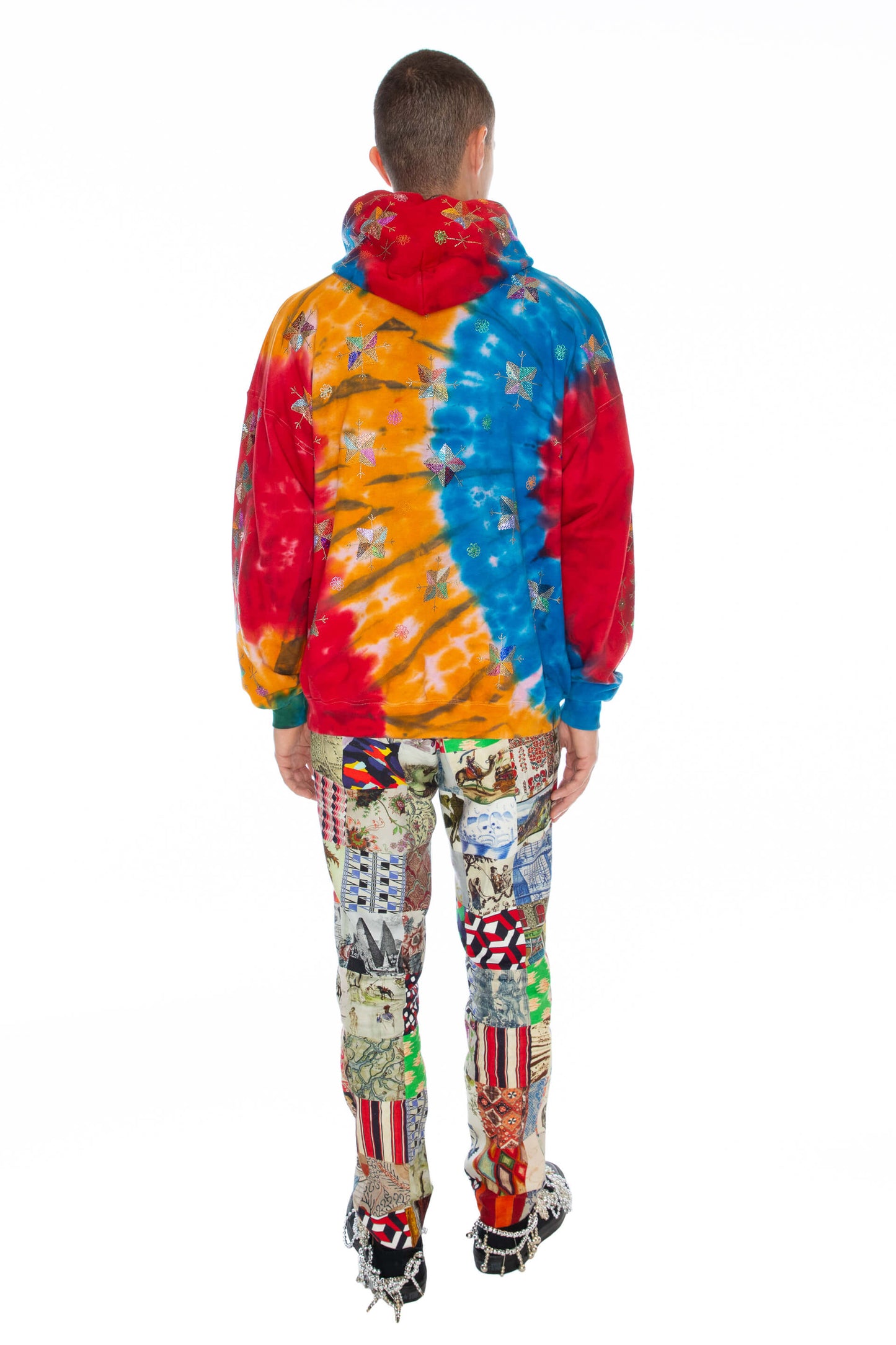 'SMASH IT UP' TIEDYE HOODIE PULLOVER SWEATSHIRT - - Libertine