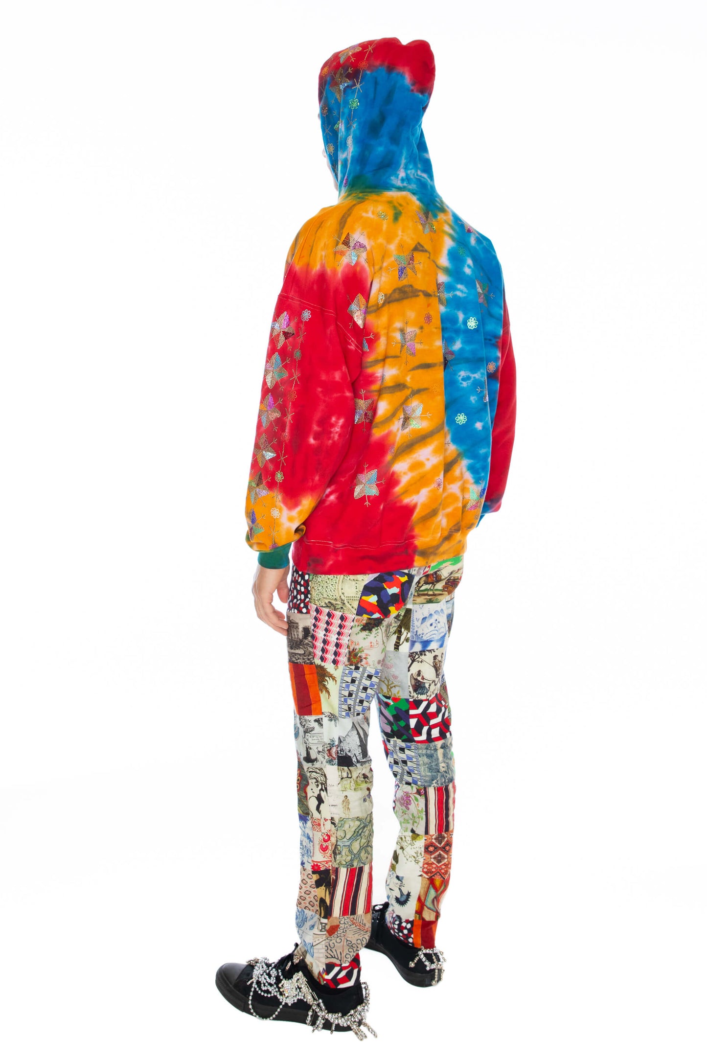 'SMASH IT UP' TIEDYE HOODIE PULLOVER SWEATSHIRT - - Libertine