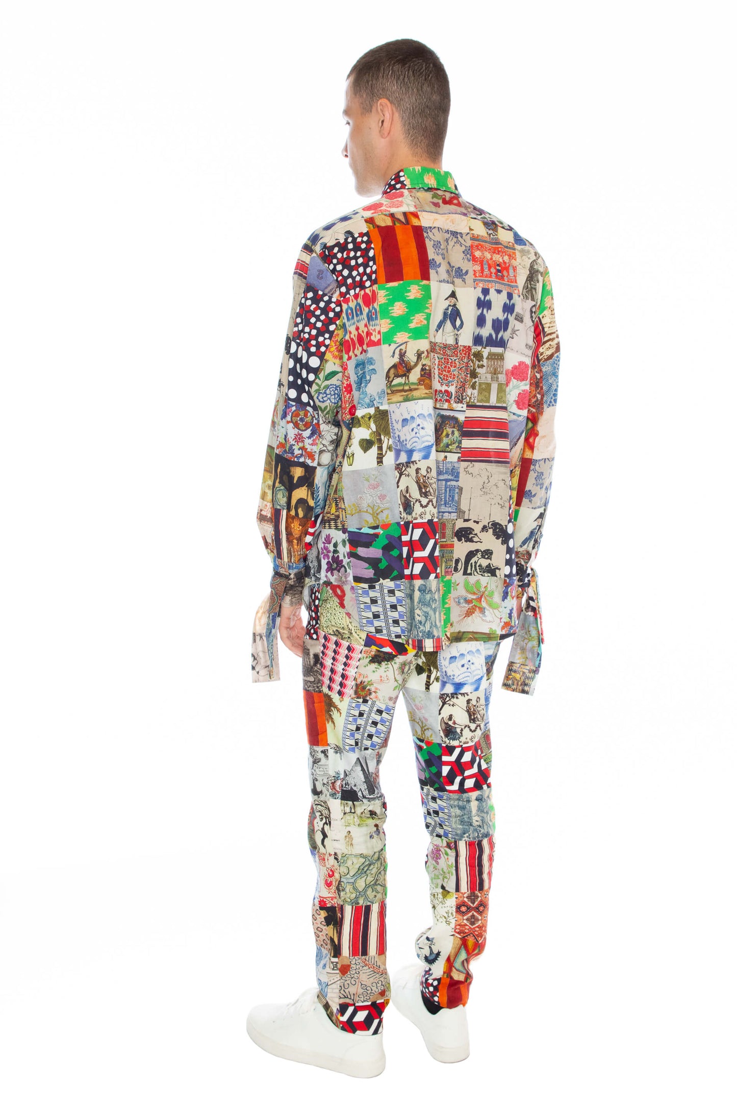 'BLOOMSBURY COLLAGE' MENS RUFFLE CLASSIC SHIRT - CLASSIC SHIRTS - Libertine