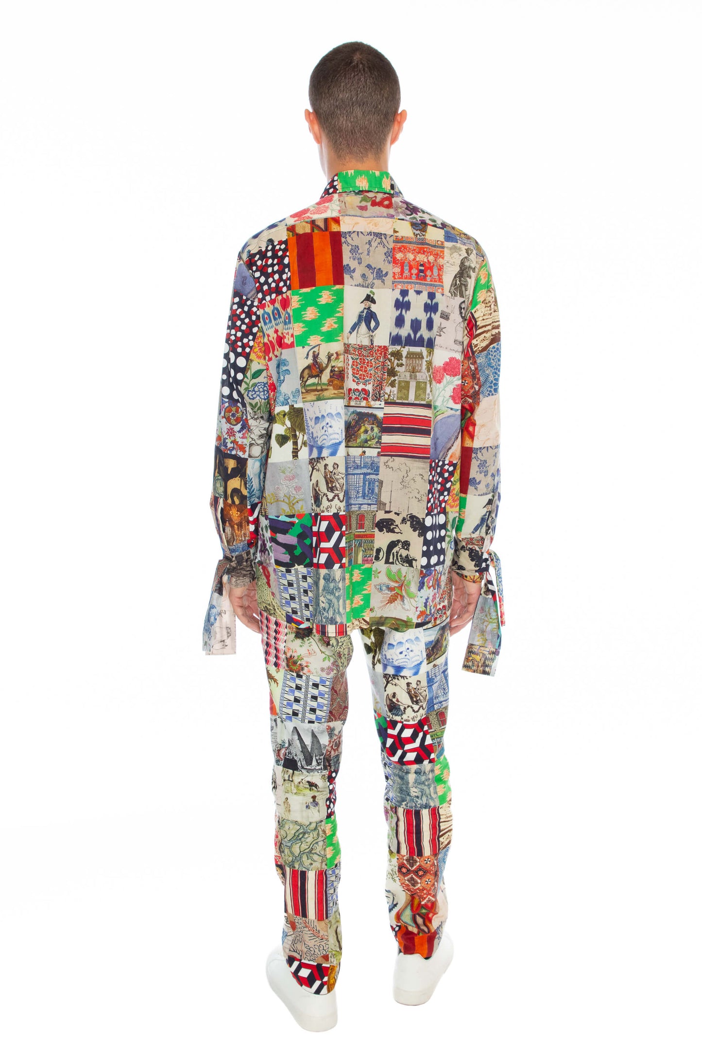 'BLOOMSBURY COLLAGE' MENS RUFFLE CLASSIC SHIRT - CLASSIC SHIRTS - Libertine