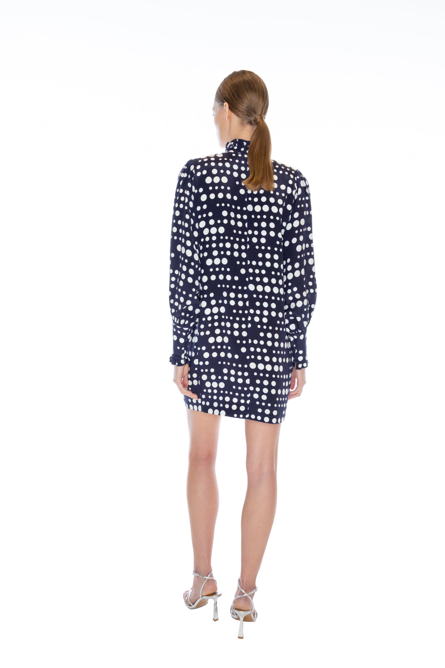 'DOT DOTISM' MOCK NECK DRESS - DRESSES - Libertine