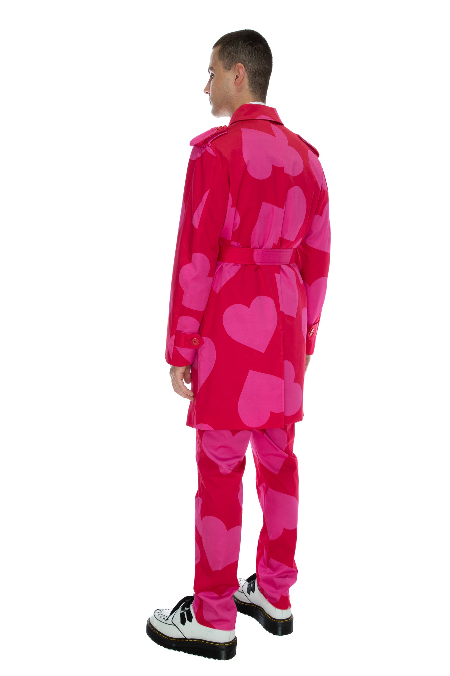 'PINKY RED HEARTS' SIMPLE TRENCH - - Libertine