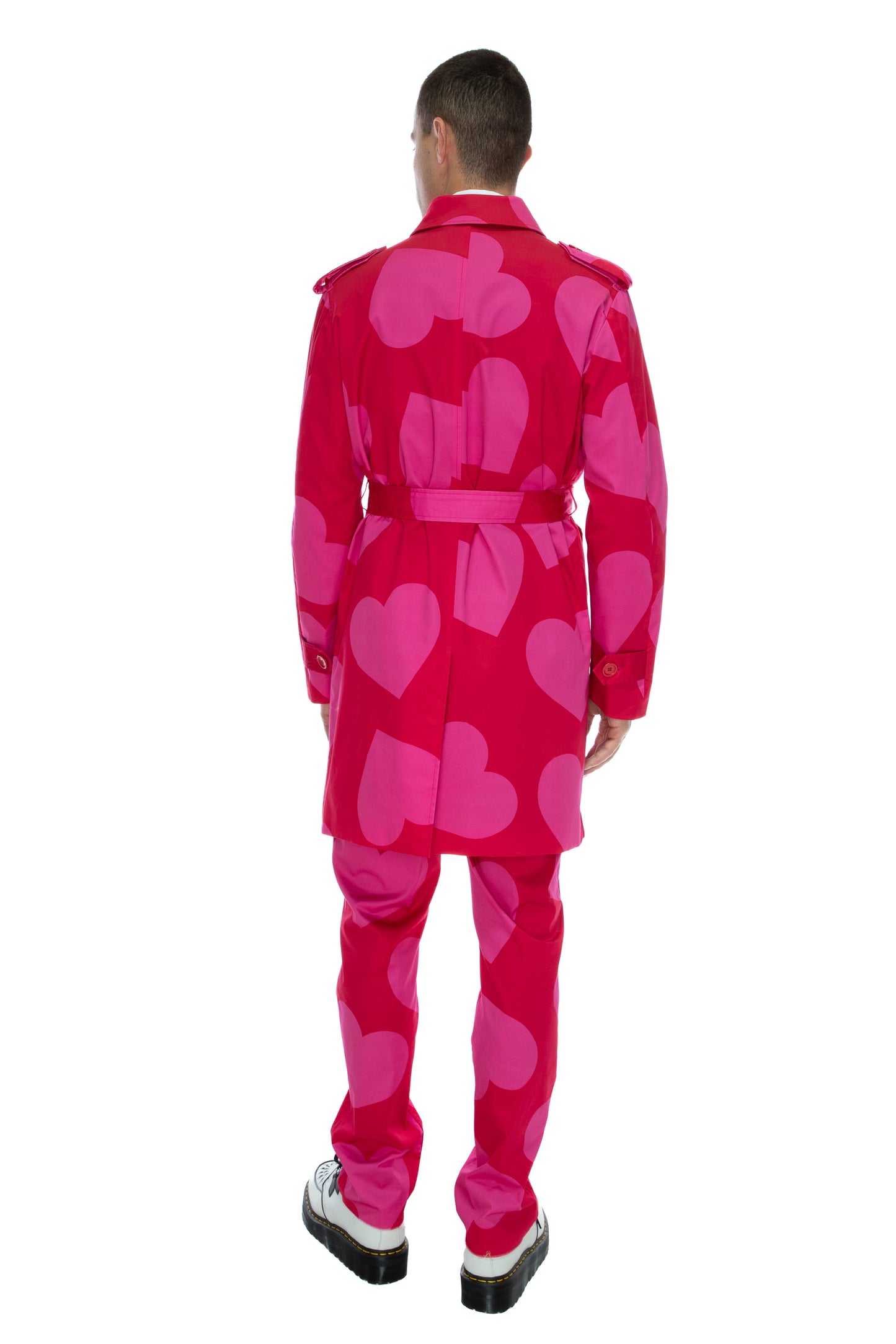 'PINKY RED HEARTS' SIMPLE TRENCH - - Libertine