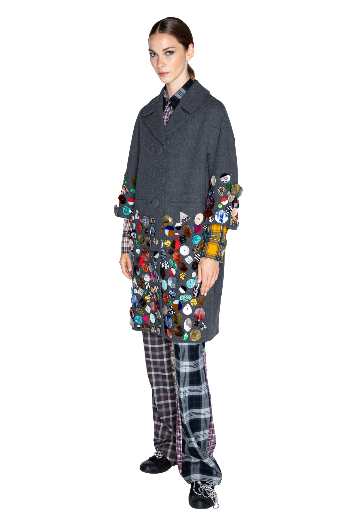 'MEMORY VASE' PATCH POCKET COAT - - Libertine