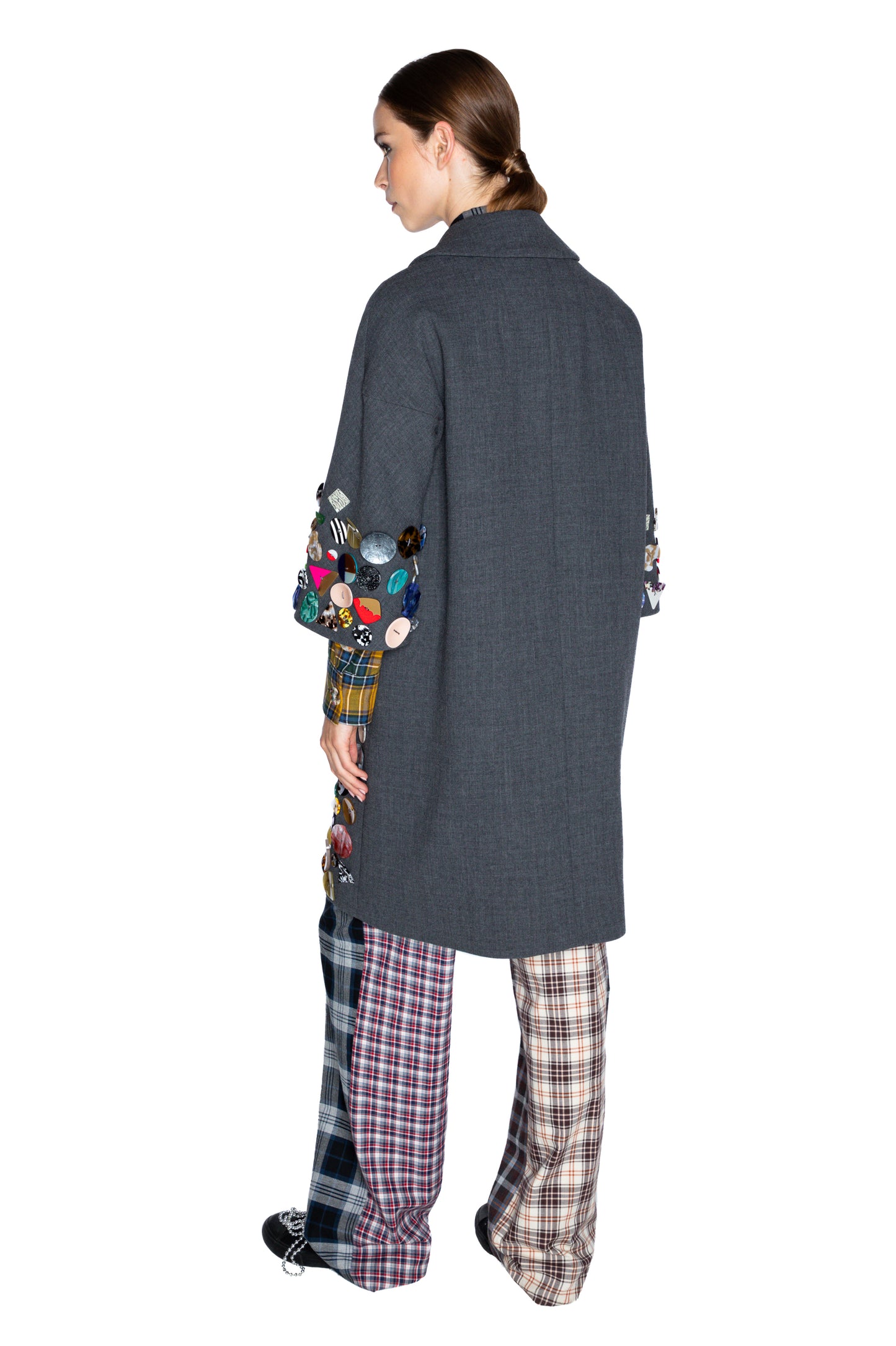 'MEMORY VASE' PATCH POCKET COAT - - Libertine