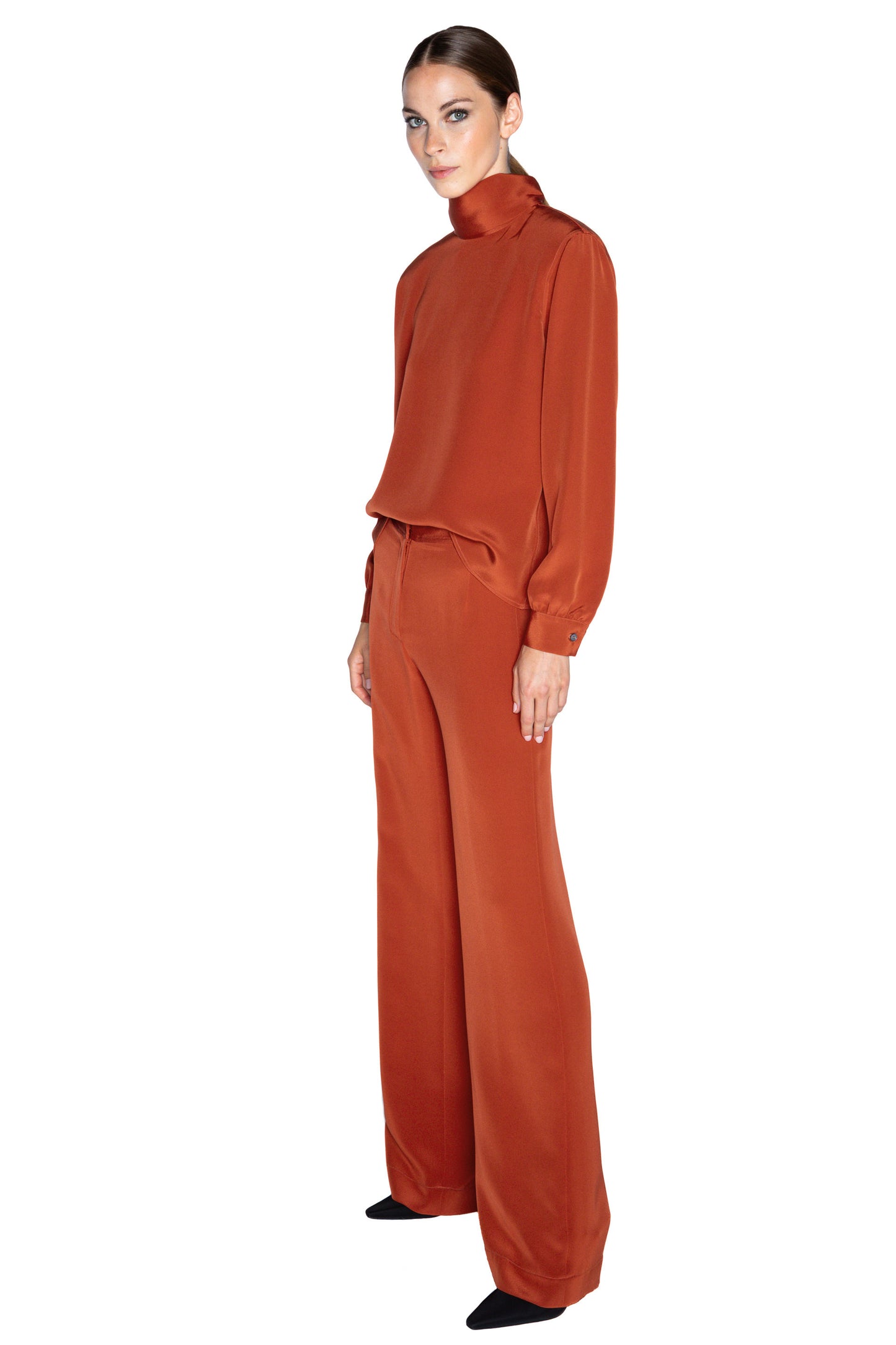 'BURNT ORANGE' NEW WIDE LEG PANTS - - Libertine