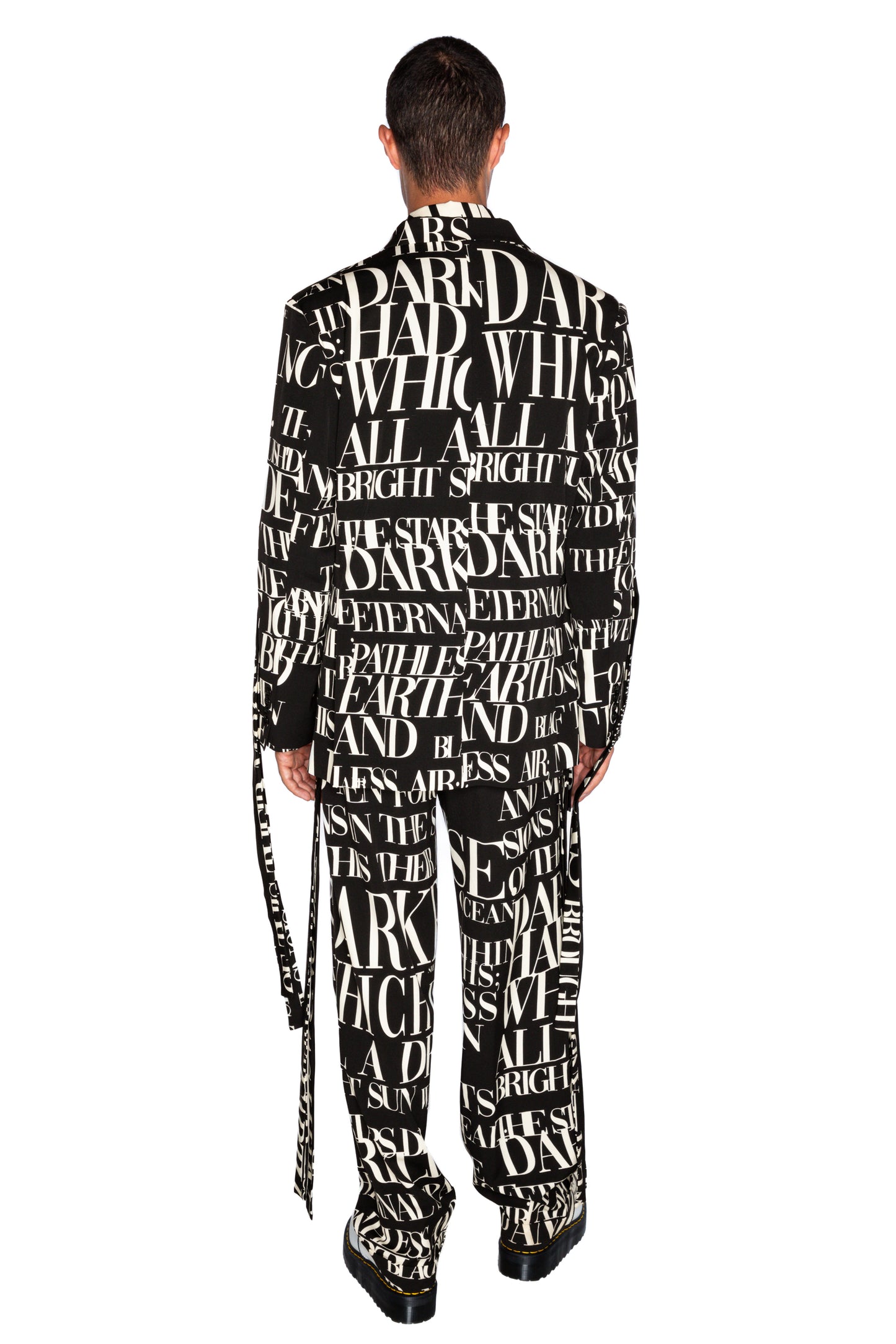 'POEME NOIR' MENS DOUBLE BREASTED JACKET WITH STRAPS - - Libertine