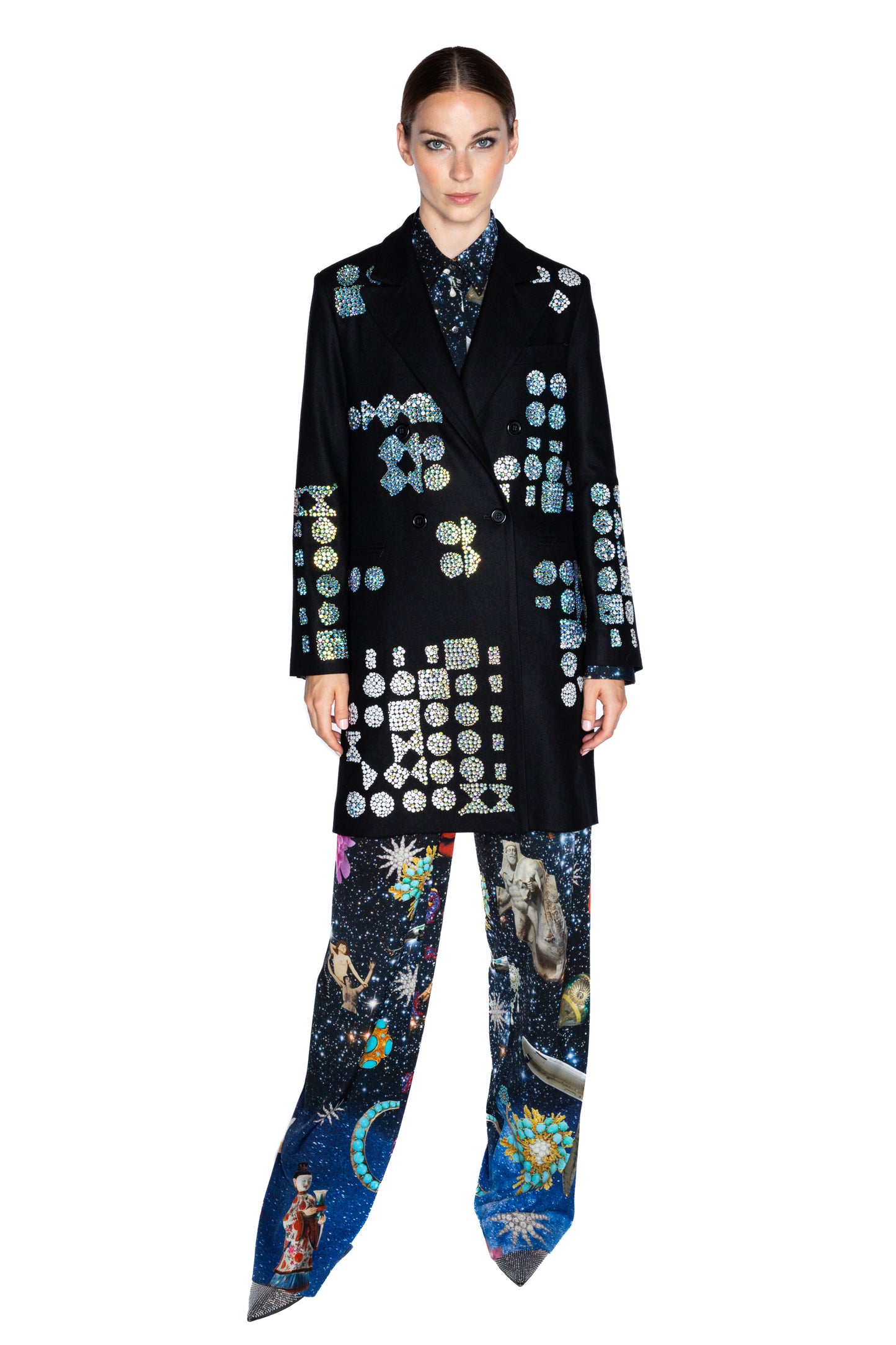 'GEOMETRIC' LONG DOUBLE BREASTED JACKET - - Libertine