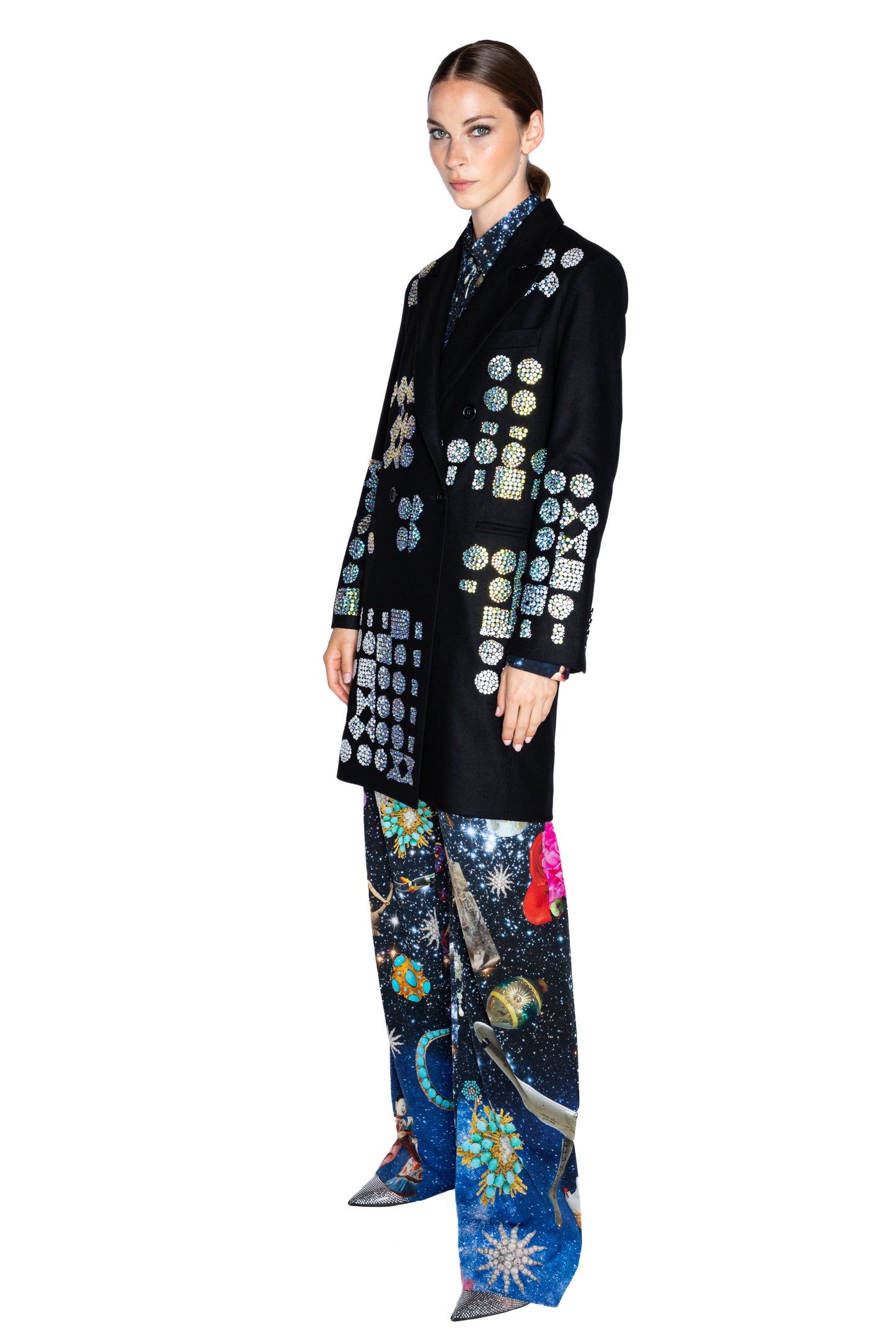 'GEOMETRIC' LONG DOUBLE BREASTED JACKET - - Libertine