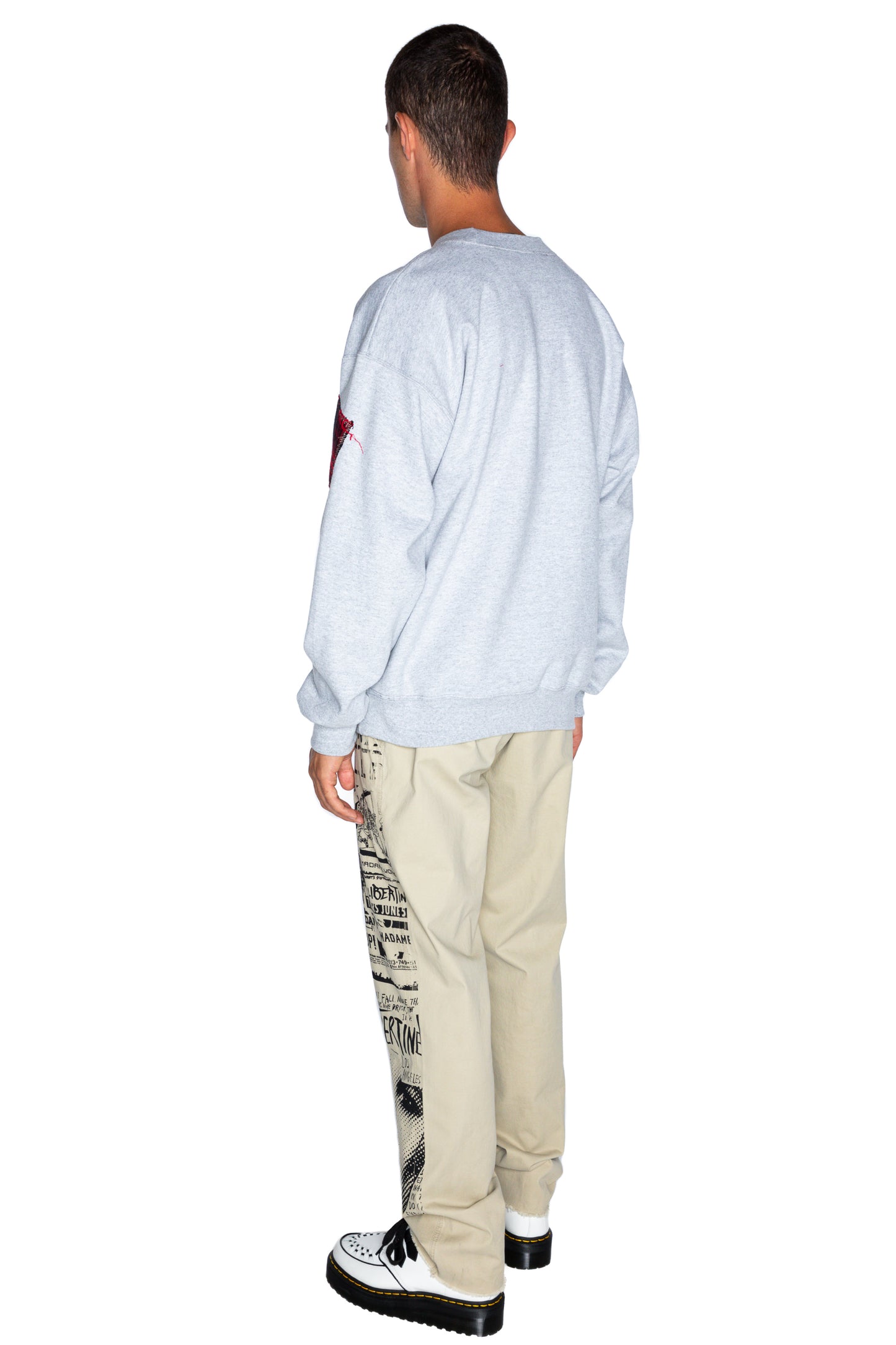 'PATCH HAPPY' CREWNECK SWEATSHIRT - - Libertine